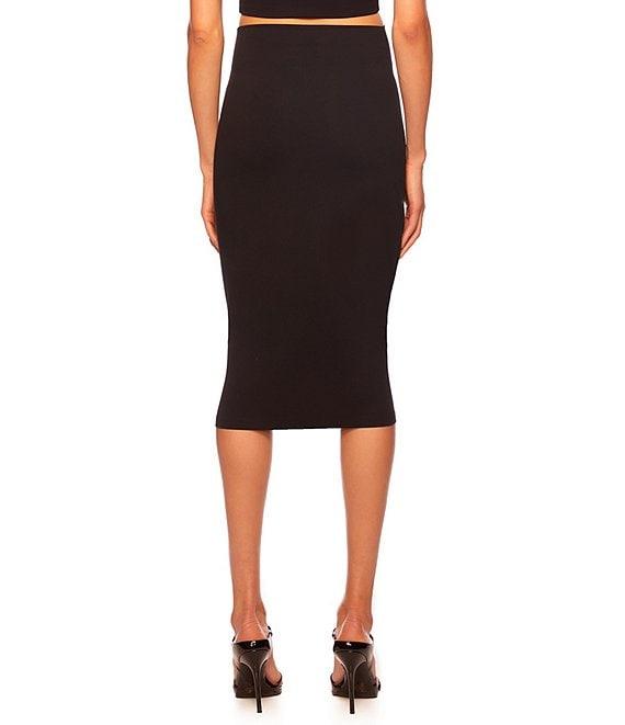 Susana Monaco Signature Stretch Knit Slim High Waisted Pencil Skirt Product Image