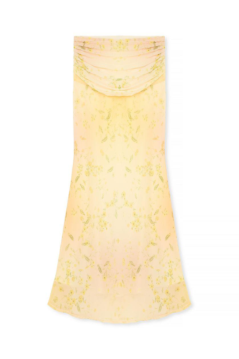 Draped Detail Mid Waist Skirt Product Image