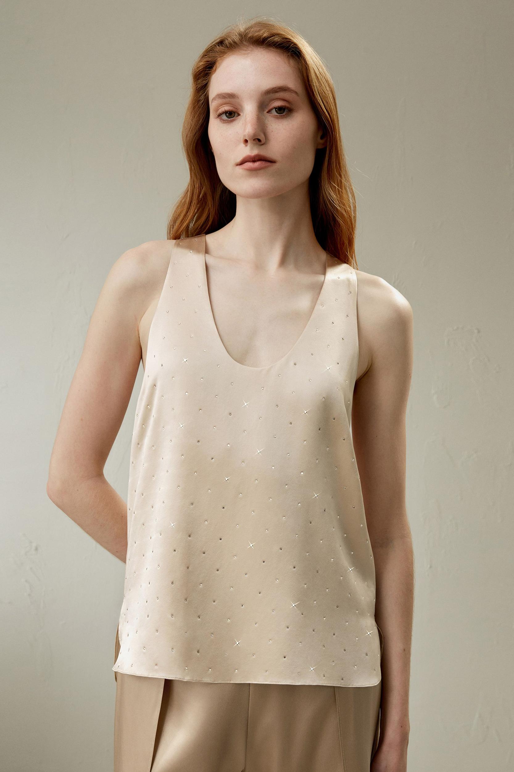 Silk Sparkle U-Neck Vest Product Image