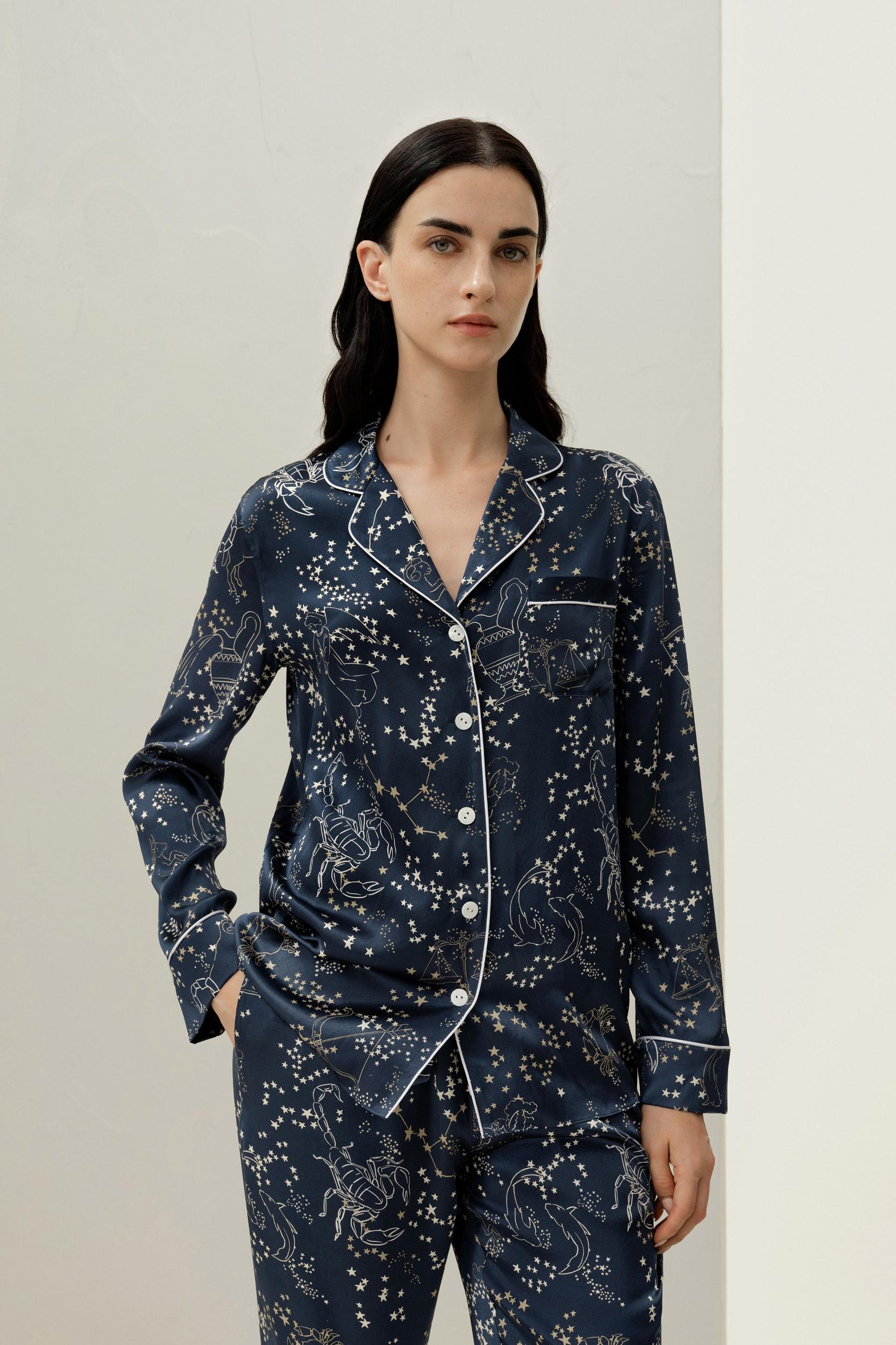 Scorpio Zodiac Classic Silk Pajama Set Product Image