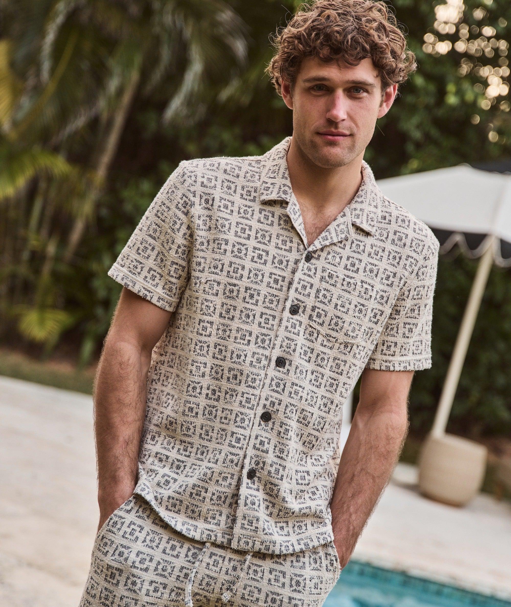 Cam Jacquard Resort Shirt Product Image