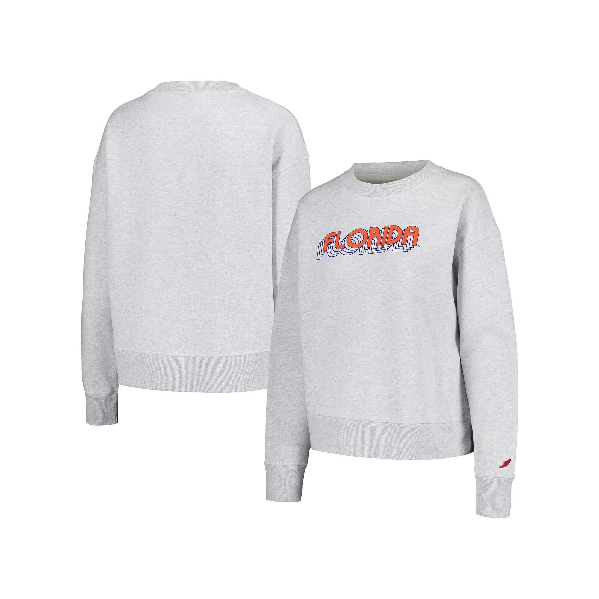 Women's League Collegiate Wear Ash Florida Gators Boxy Pullover Sweatshirt, Size: Small, Black Product Image