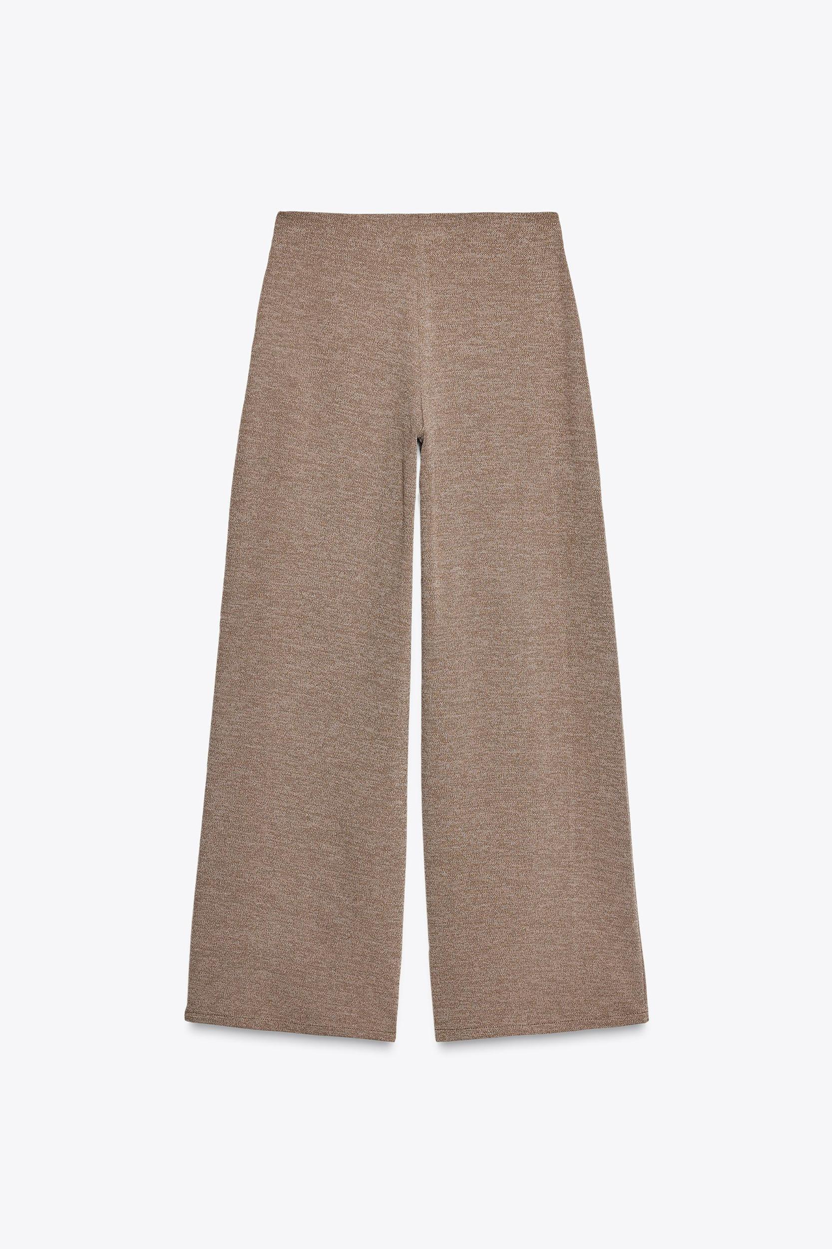 TEXTURED WIDE LEG PANTS Product Image