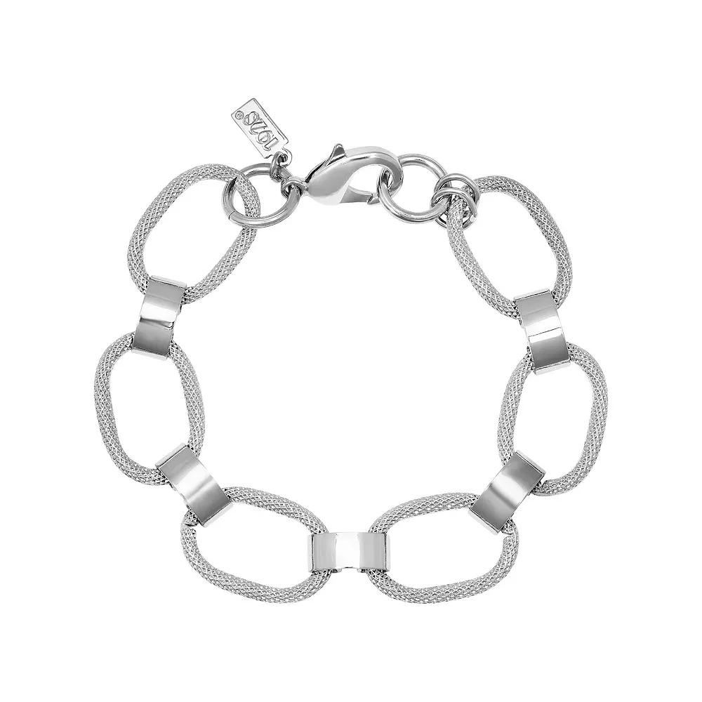 1928 Gold Tone Textured Large Link Bracelet, Womens Product Image