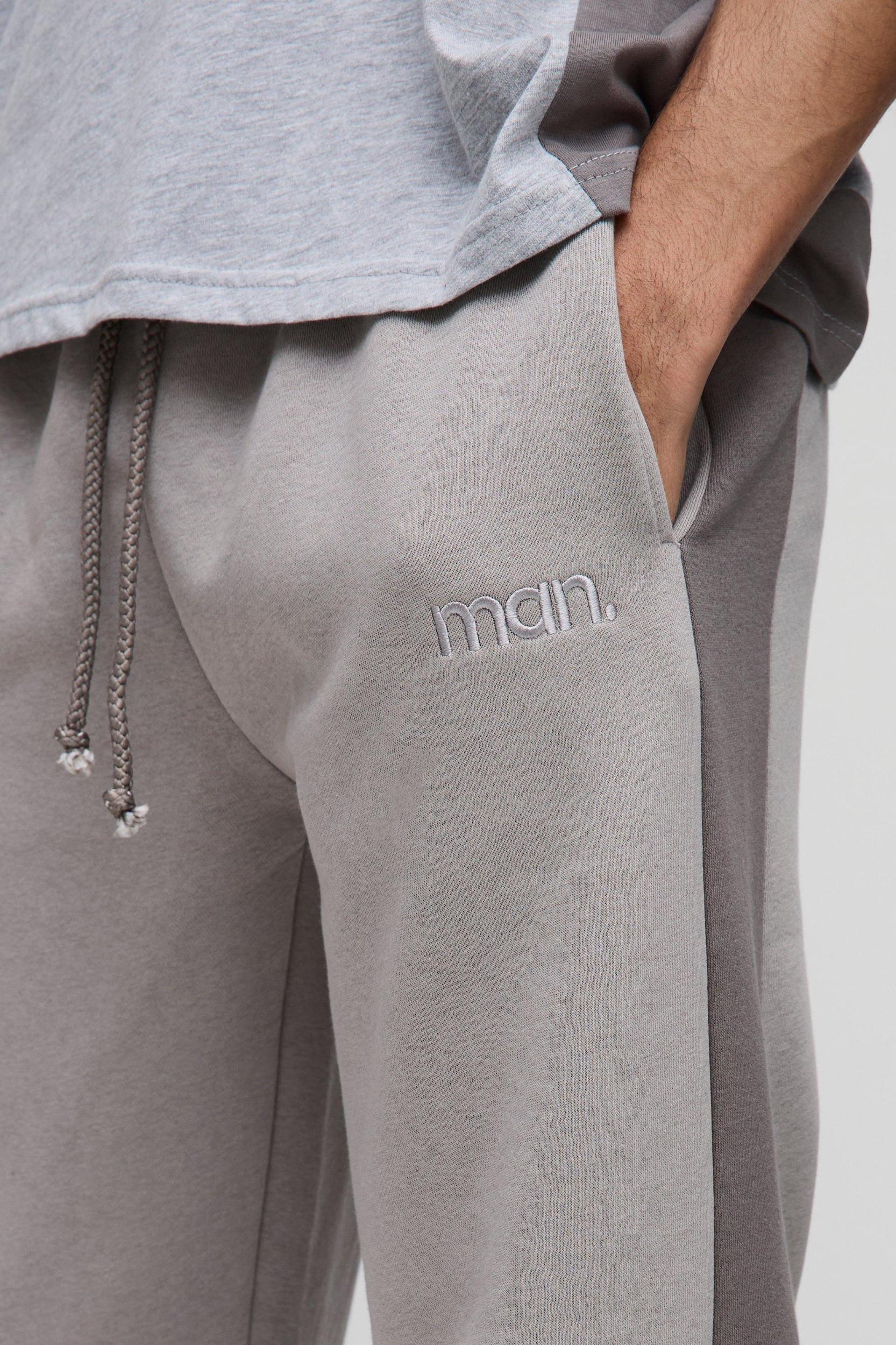 Relaxed Fit Man Panel Detail Sweatpants | boohooMAN USA Product Image