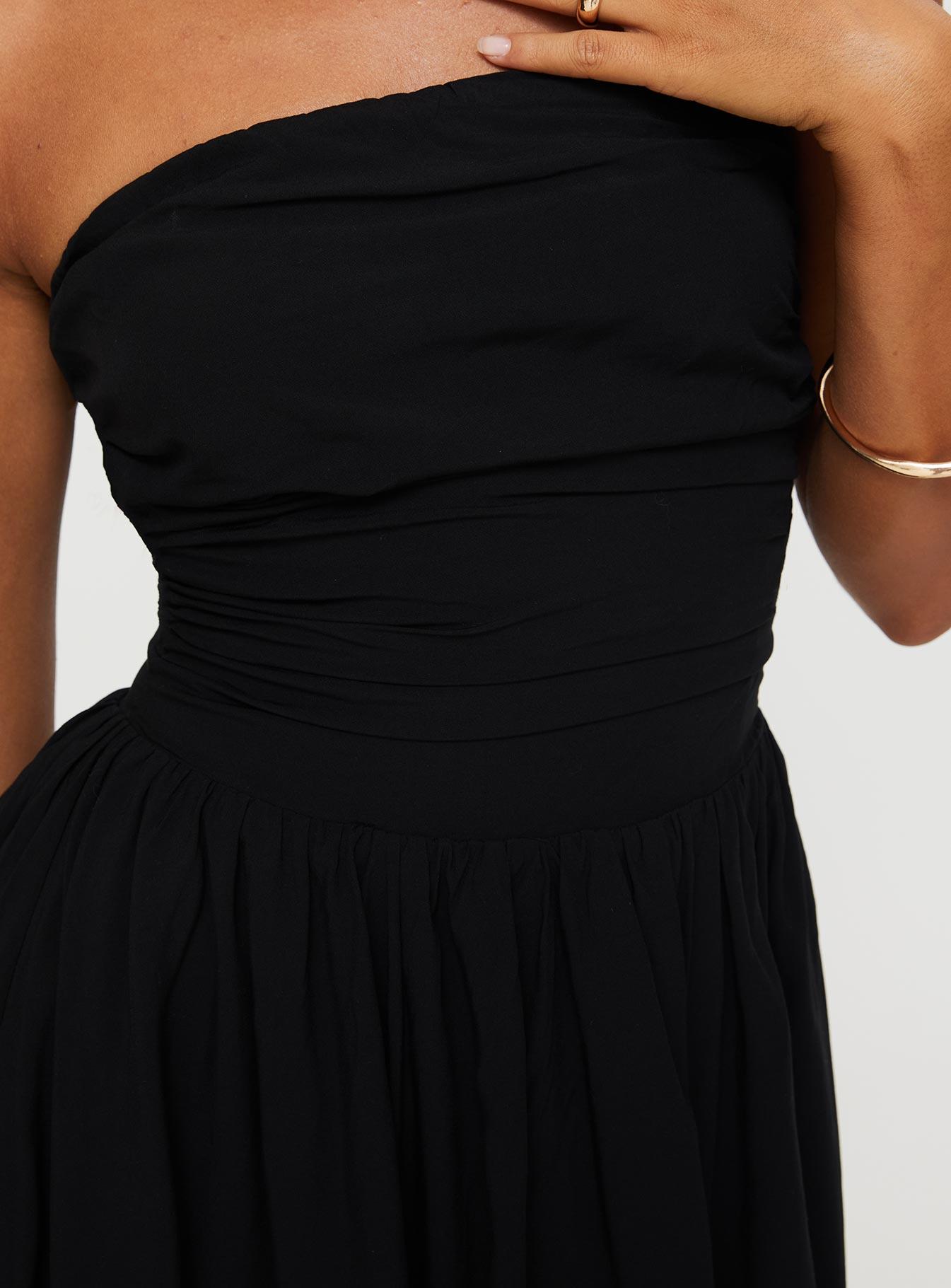 Rashida Strapless Mini Dress Black Product Image