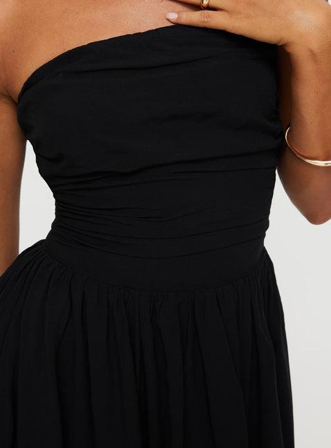 Rashida Strapless Mini Dress Black Product Image