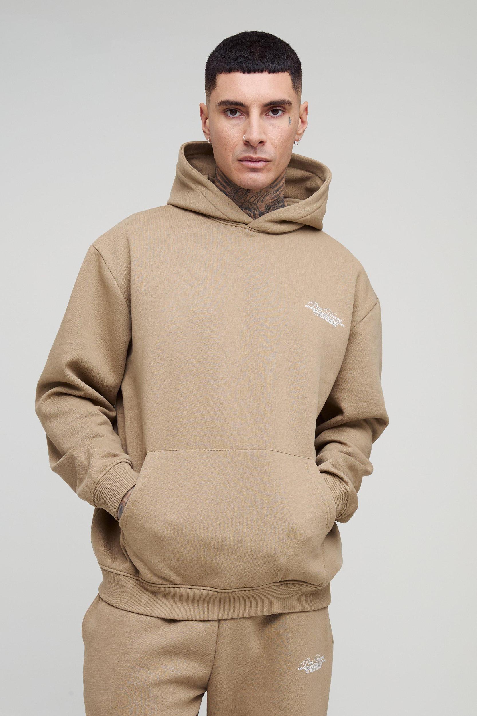 Tall Oversized Homme Hooded Split Hem Tracksuit | boohooMAN USA Product Image