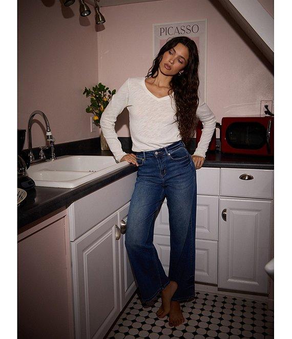 Dear John Holly Wide Leg High Rise Full Length Jeans Product Image