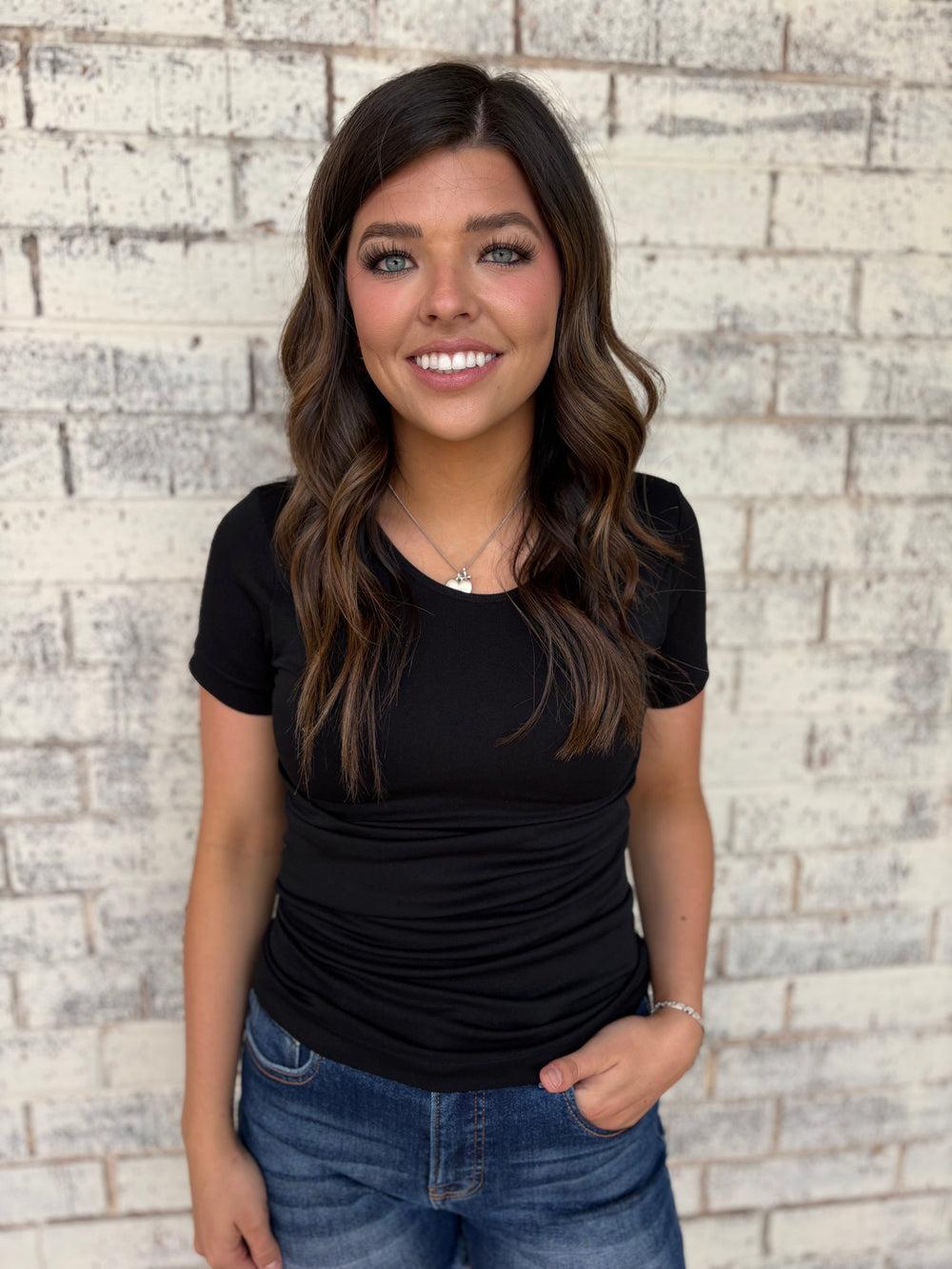 Seamless Round Neck Short Sleeve Top - 5 Colors Product Image