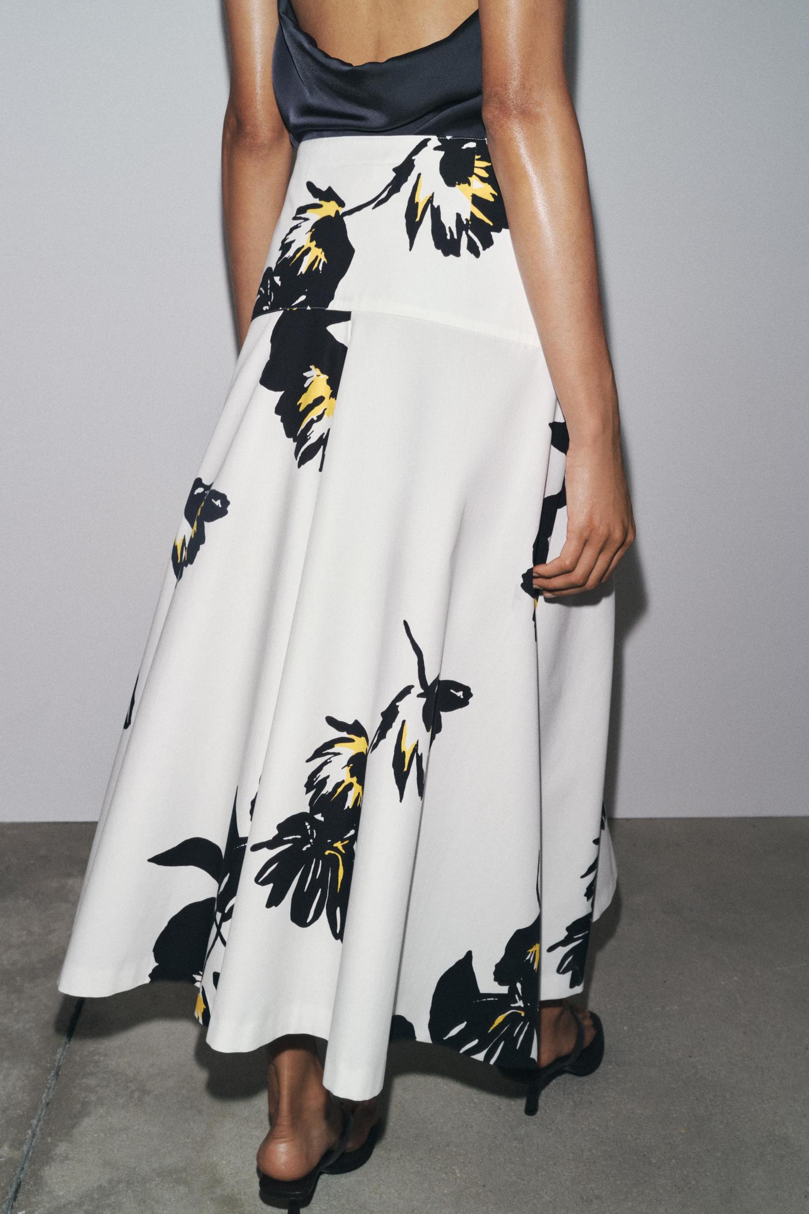 ZW COLLECTION PRINTED MIDI SKIRT Product Image