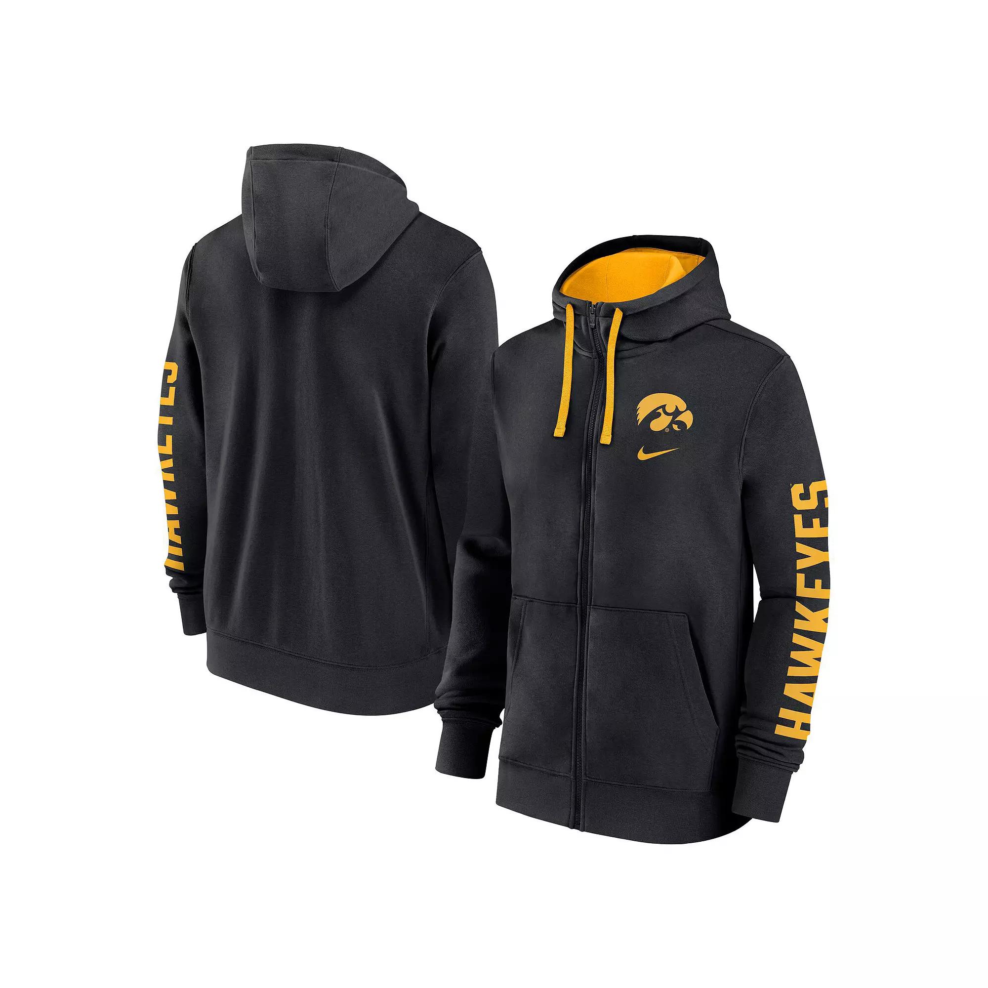 Men's Nike Black Iowa Hawkeyes Primetime Primary Mascot Full-Zip Hoodie,  Product Image