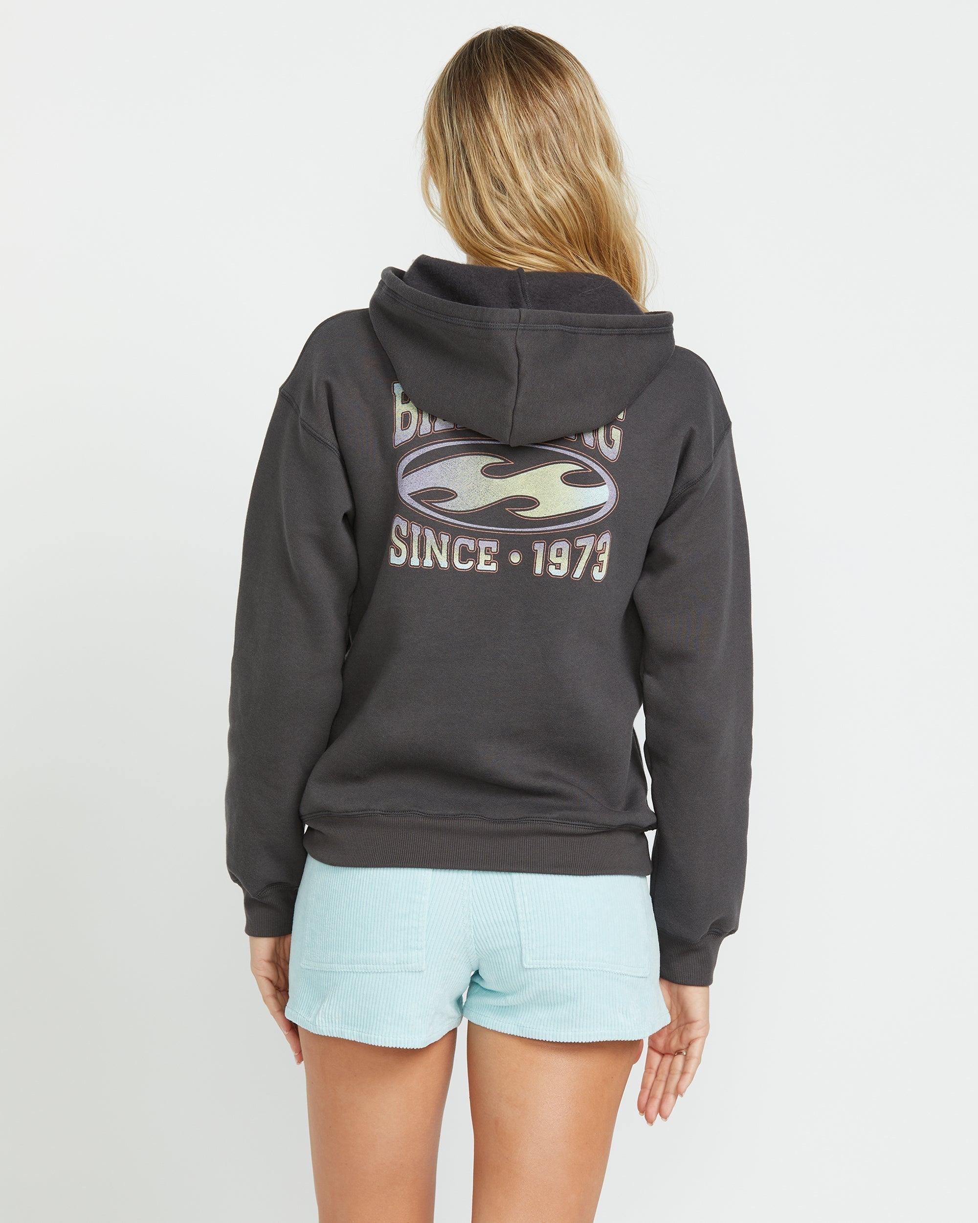 Nice Vibes Po Hoodie - Off Black Female Product Image