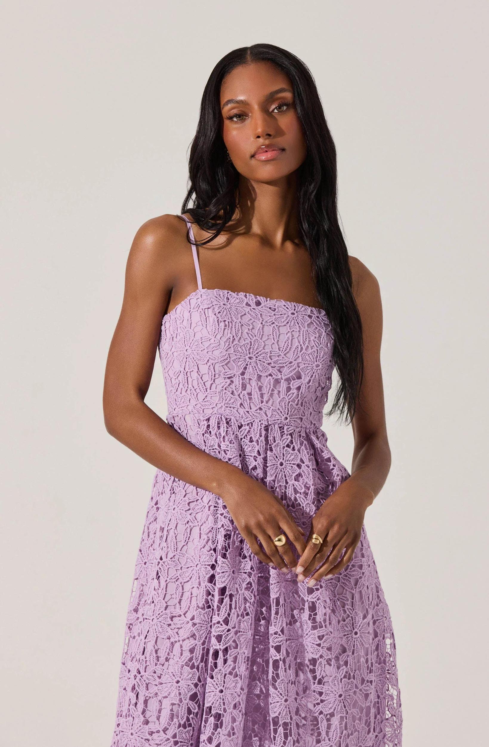 Lace Fit & Flare Dress Product Image