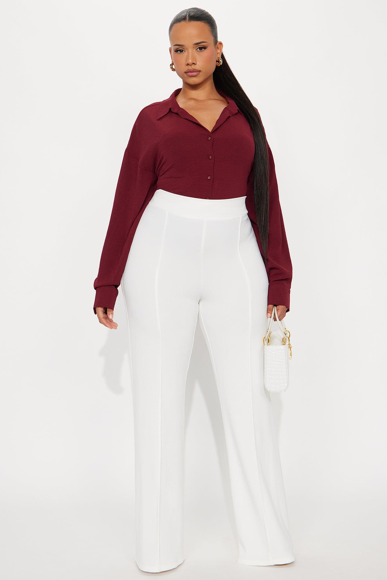 Victoria High Waisted Dress Pants - Ivory Female Product Image