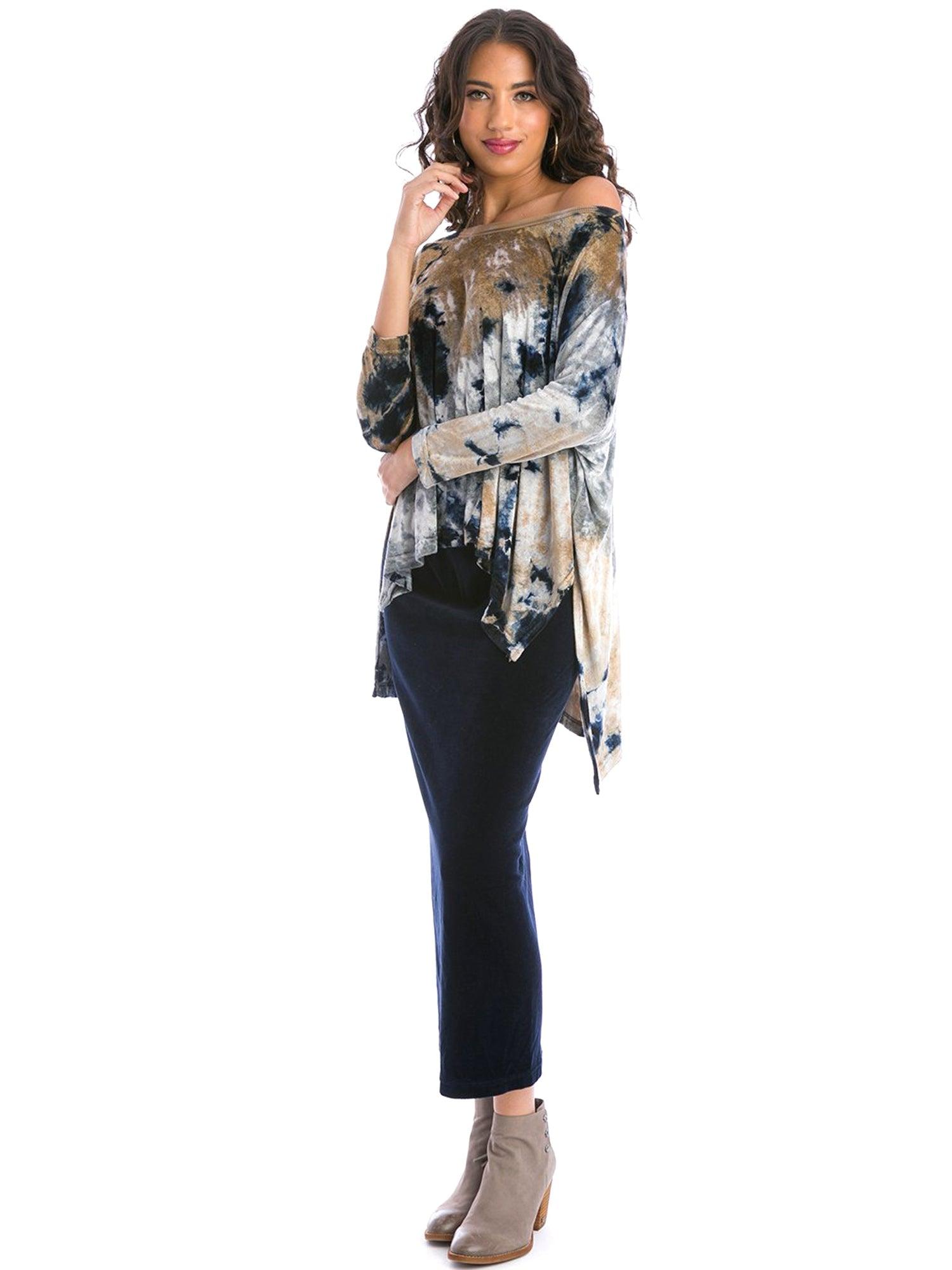 Hard Tail Velour Easy Fit Column Skirt (V-174) Product Image