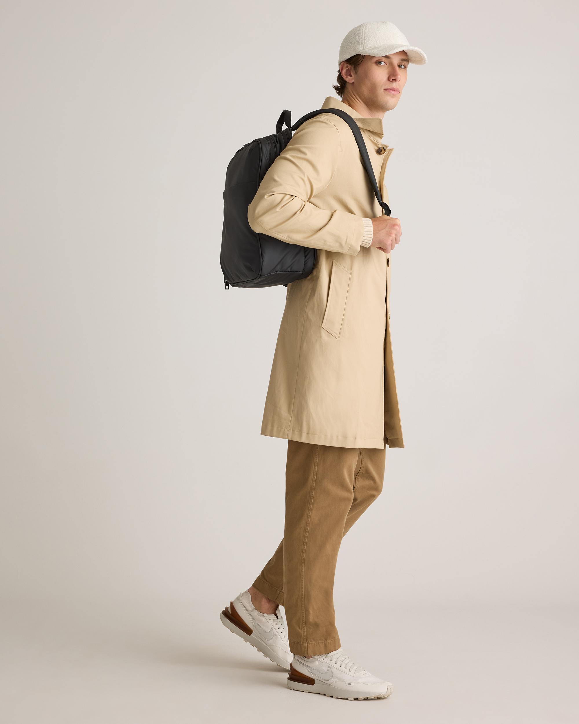 Quince | Women's Water Repellent Puff Commuter Backpack in Black, Recycled Polyester Product Image