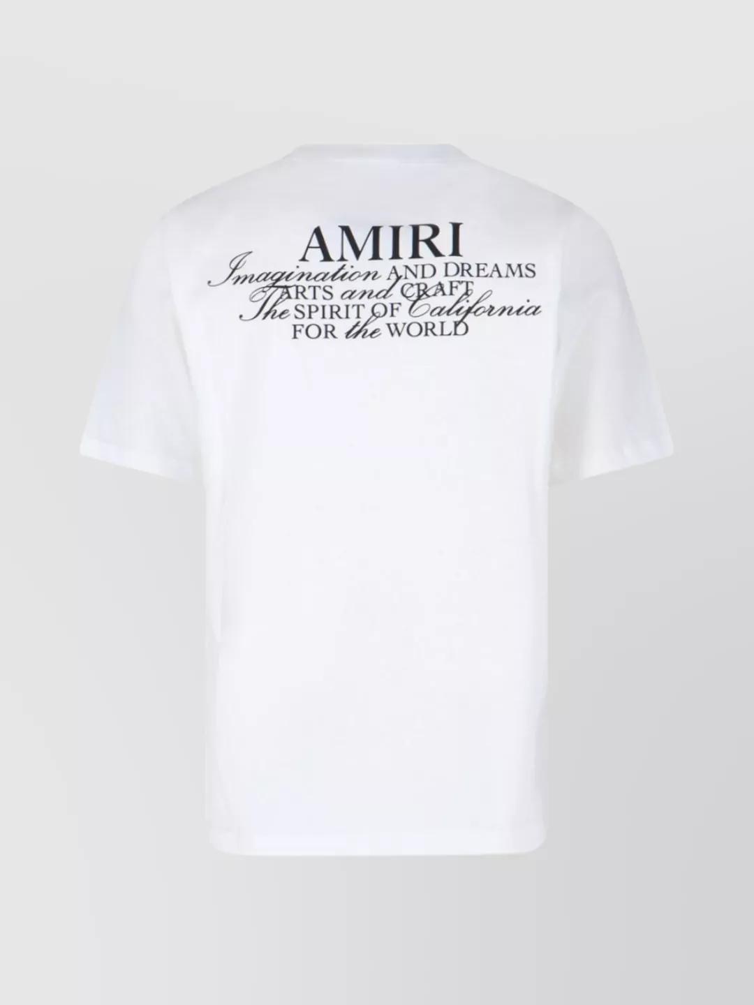 AMIRI Black Crewneck T-shirt With Logo Lettering On Front And Rear Product Image