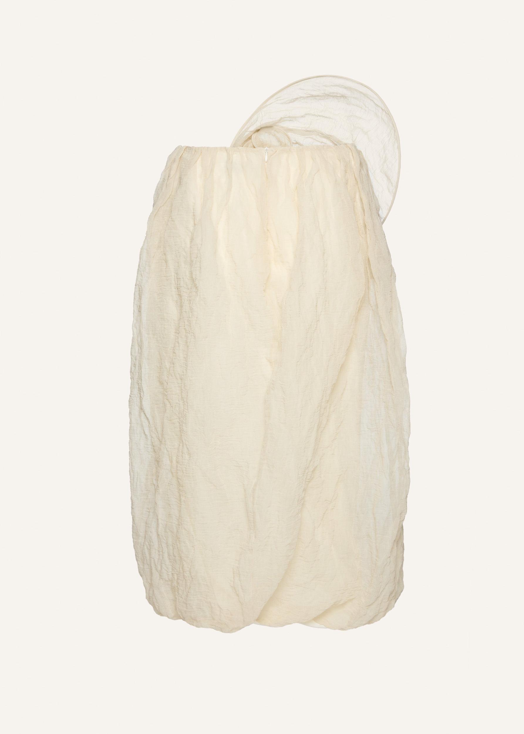 Floral organza midi skirt in beige Product Image