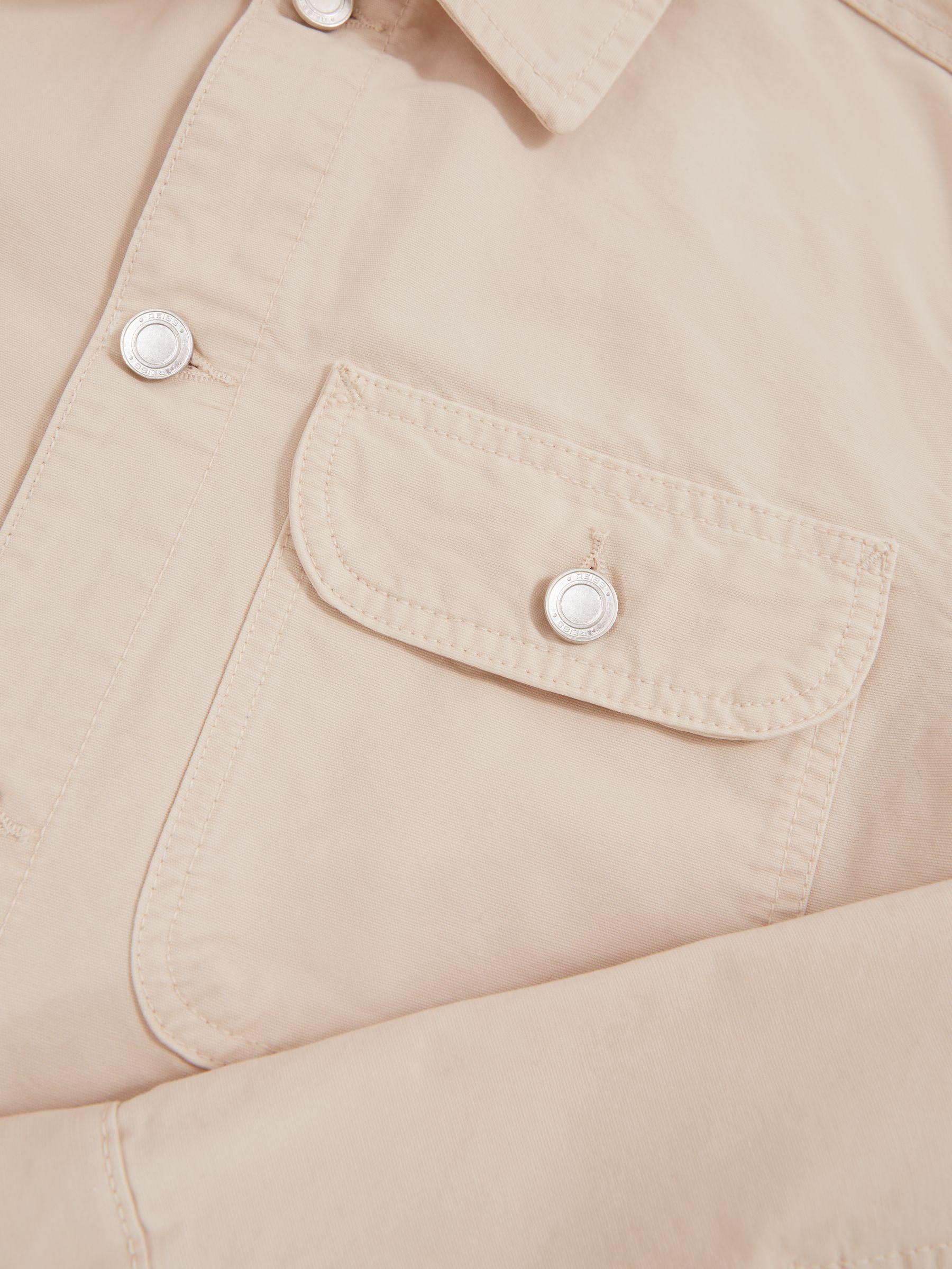 Cotton Worker Jacket in Stone Product Image