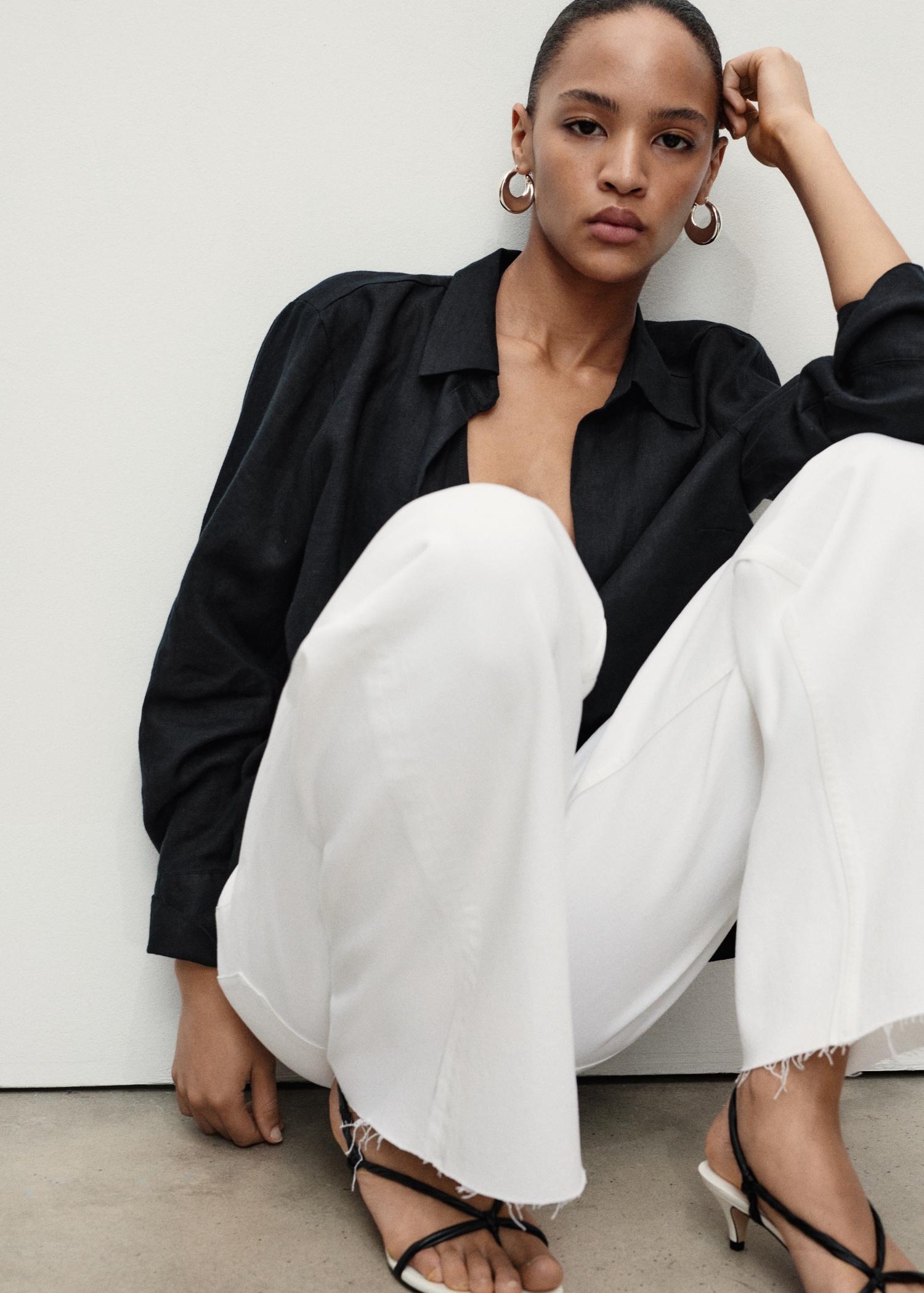 Catherin culotte high-rise jeans - Women | MANGO USA Product Image