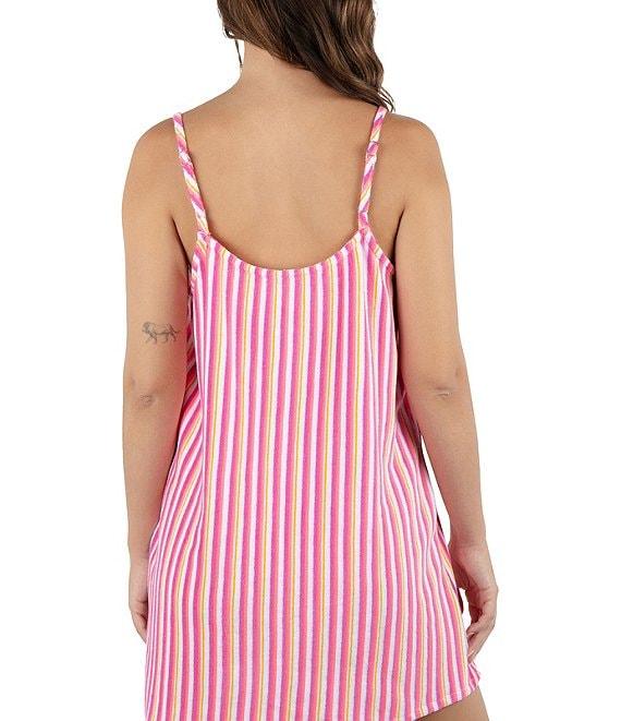 Hurley Terry Stripe Scoop Neck Spaghetti Strap Swim Cover-Up Dress Product Image
