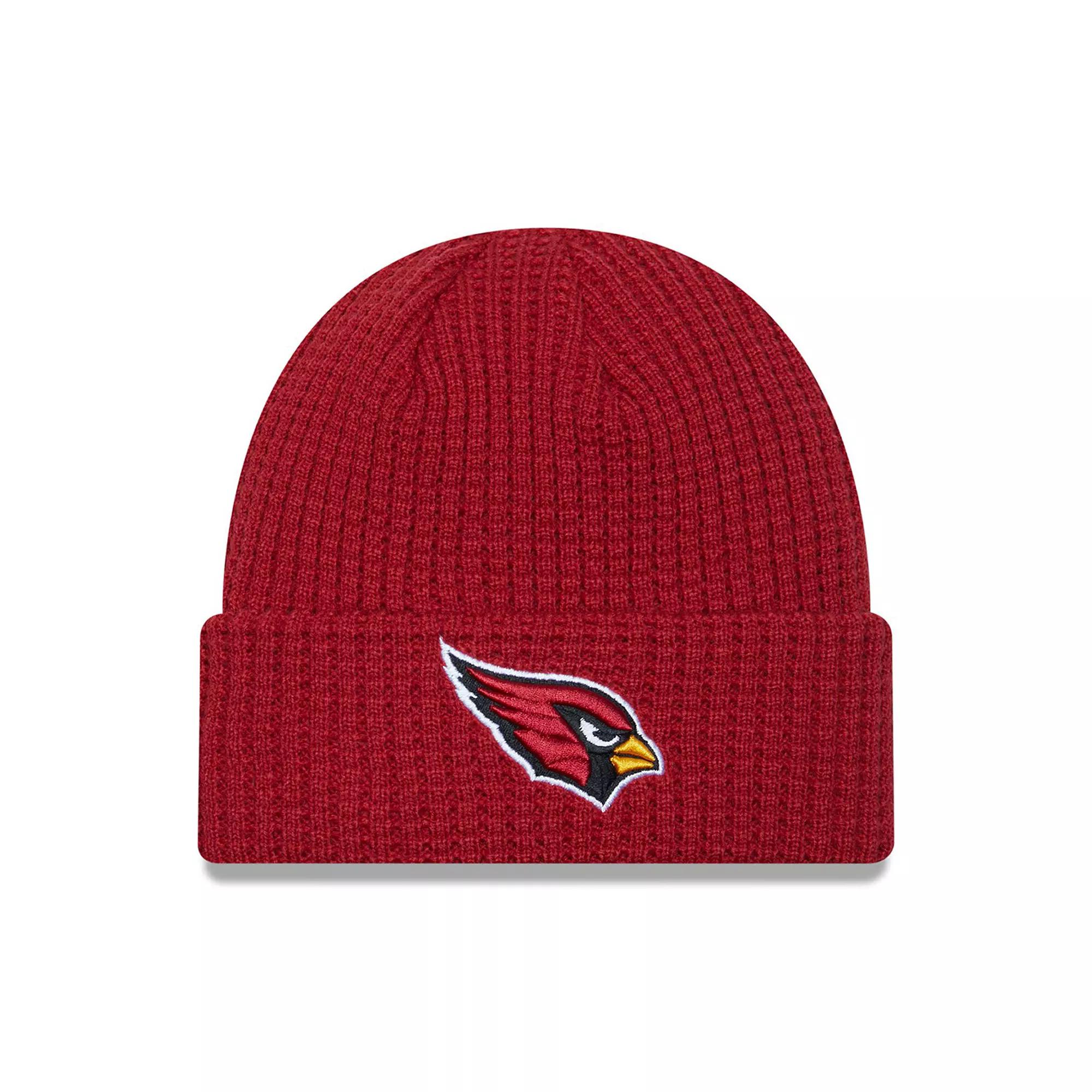 Men's New Era Cardinal Arizona Cardinals Prime Cuffed Knit Hat, Red Product Image