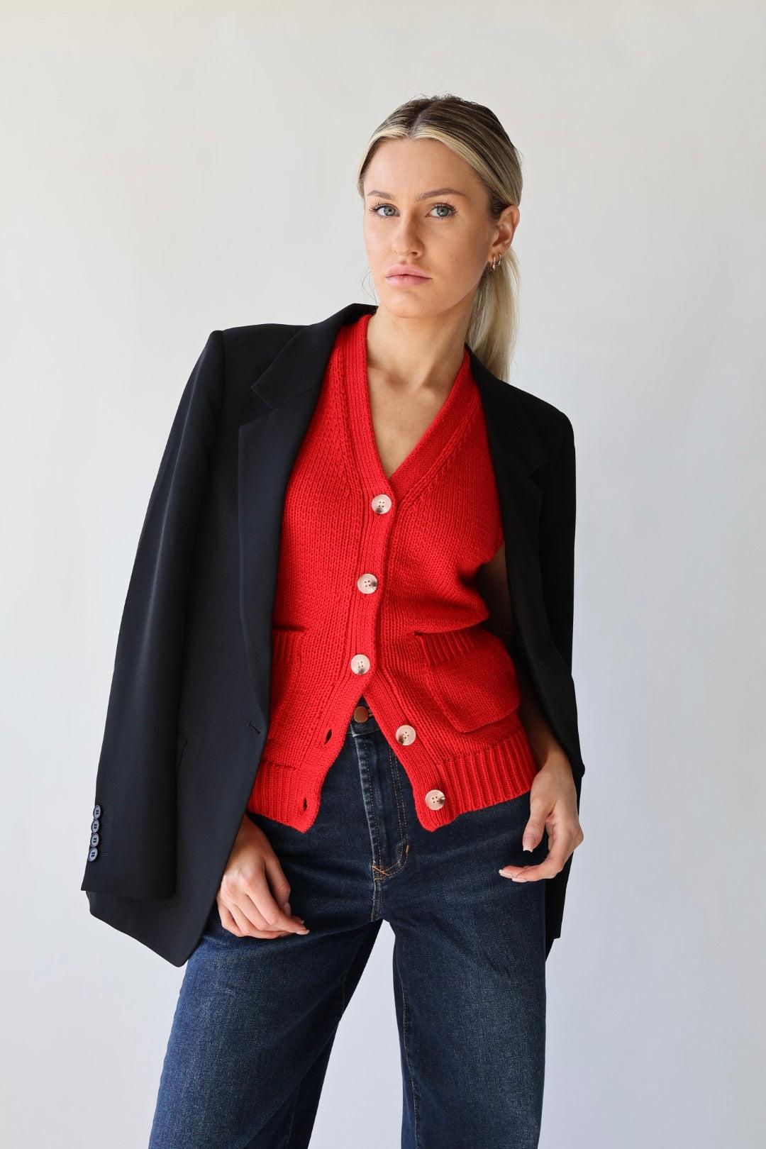 Sleeveless Sweater Vest Product Image