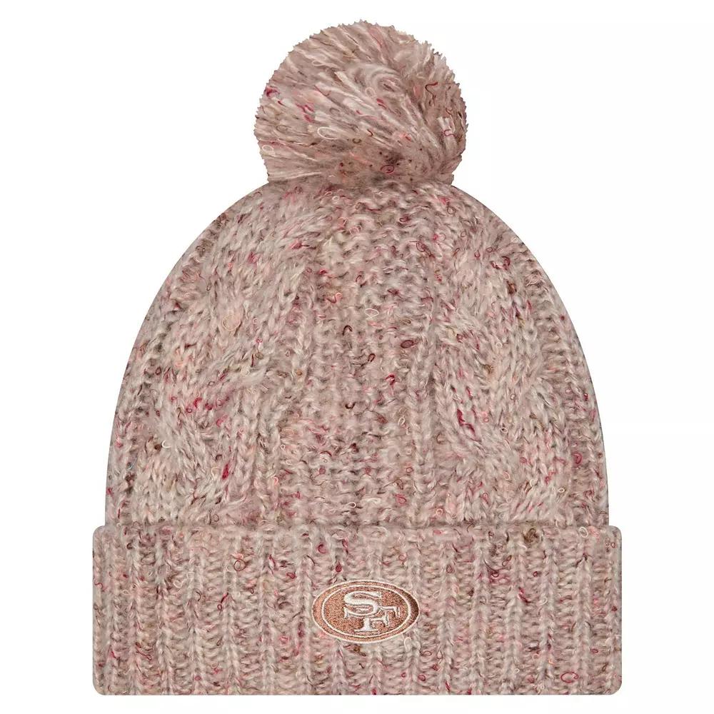 Women's New Era Stone San Francisco 49ers Trendy Tone Cuffed Knit Hat with Pom, Team Product Image