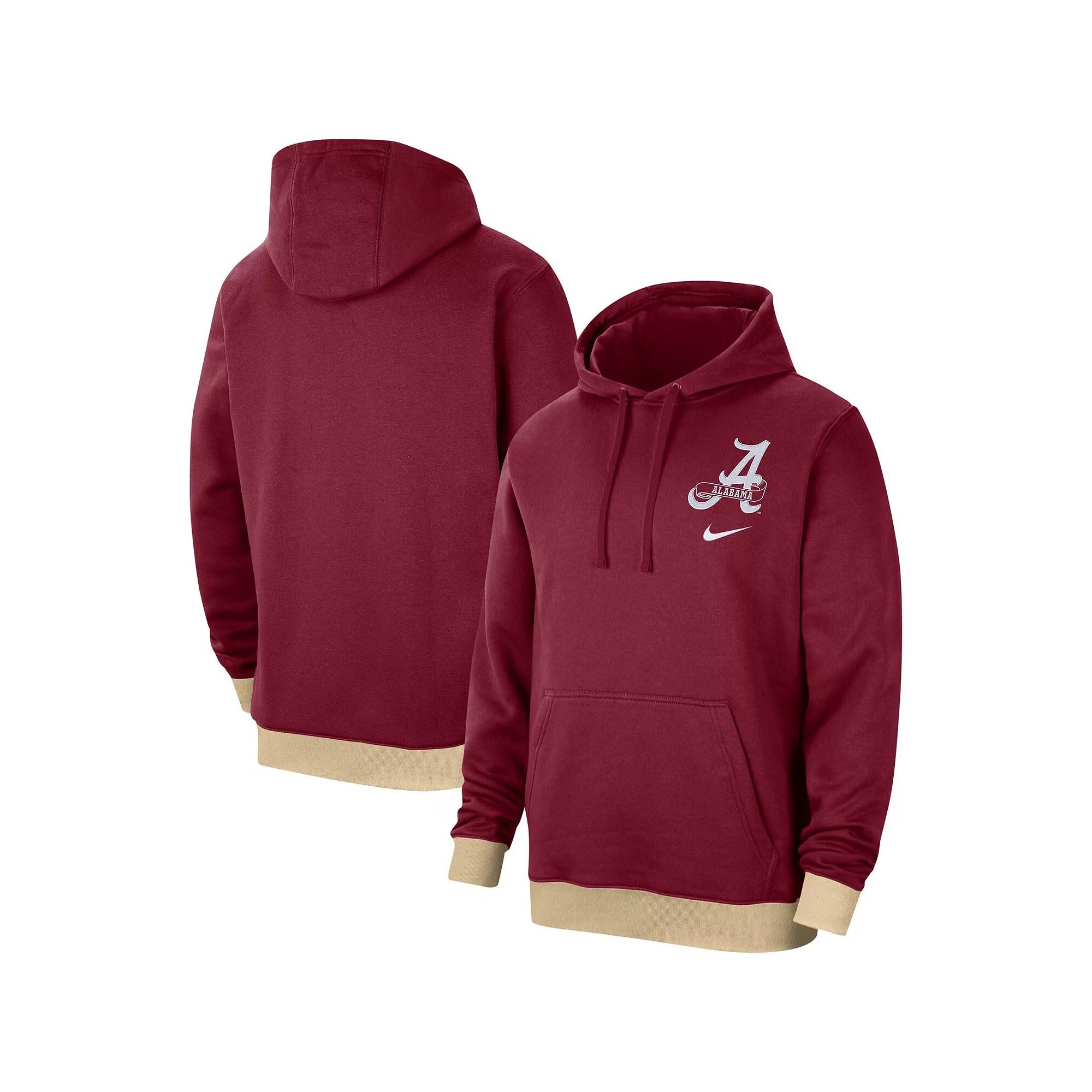 Men's Nike Crimson Alabama Crimson Tide Campus Retro Fleece Pullover Hoodie, Size: Large, Red Product Image