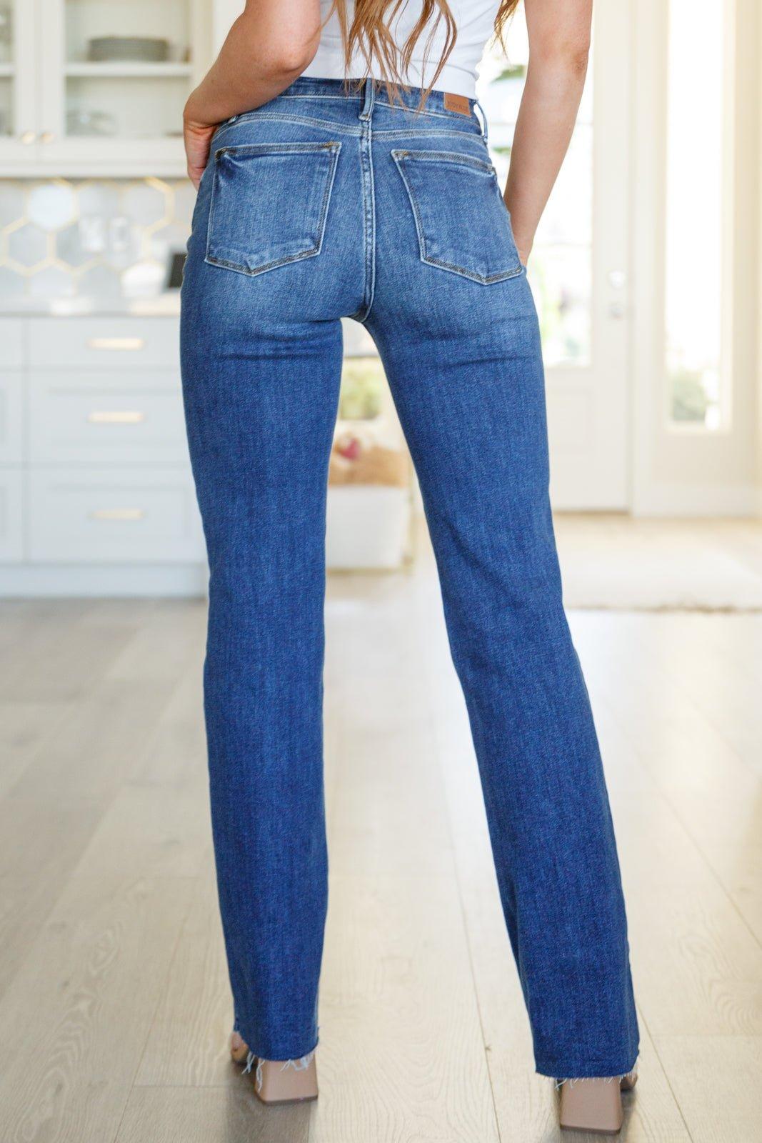 Josephine Mid Rise Raw Hem Bootcut Jeans (Online Exclusive) Product Image