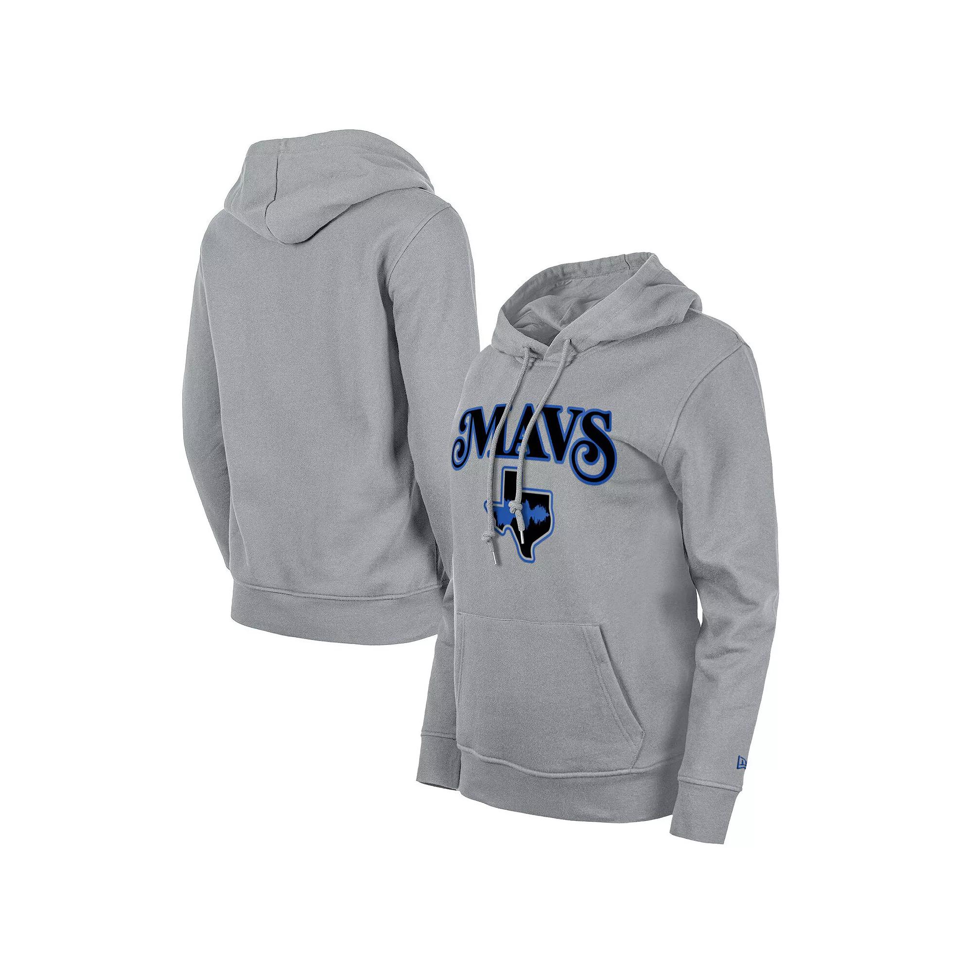 Women's New Era Gray Dallas Mavericks 2023/24 City Edition Pullover Hoodie, Size: Small, Grey Product Image