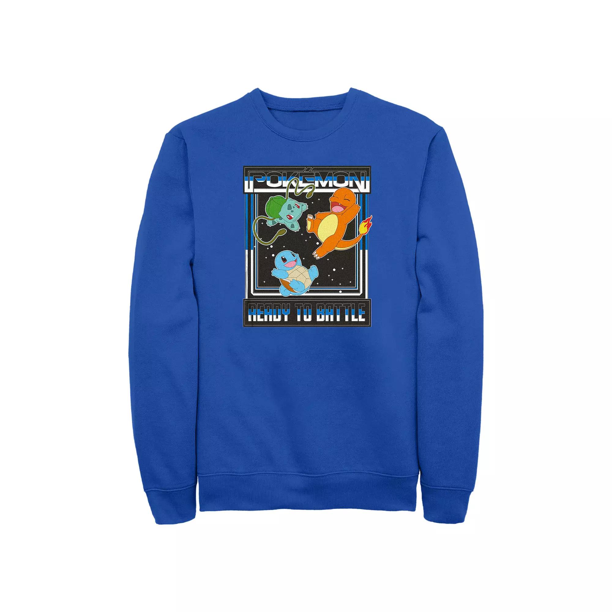 Men's Pokemon Starter Pack Ready To Battle Fleece Sweatshirt,  Product Image