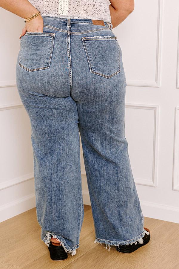 JUDY BLUE Cora High Waist Wide Leg Jean Curves Product Image