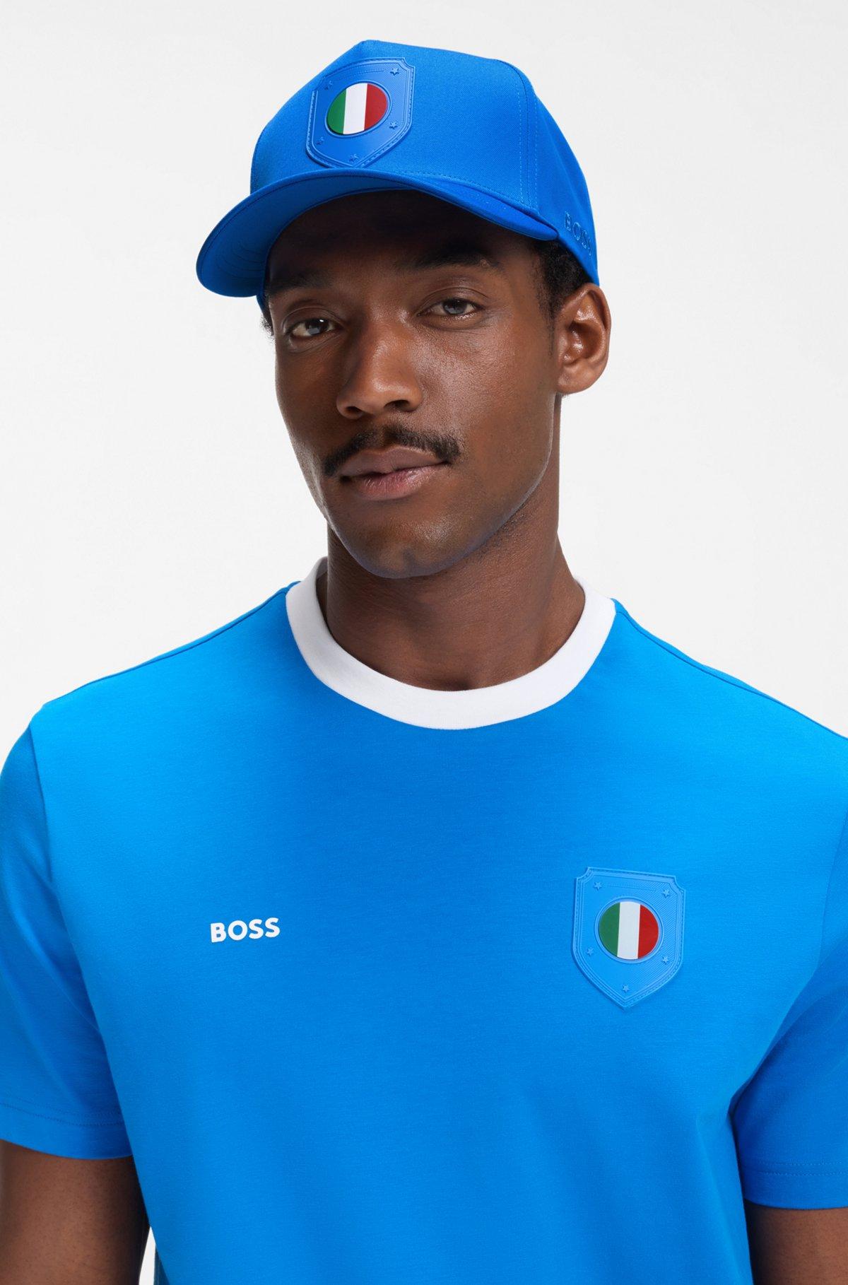 Logo cap in lustrous twill with country-flag badge Product Image