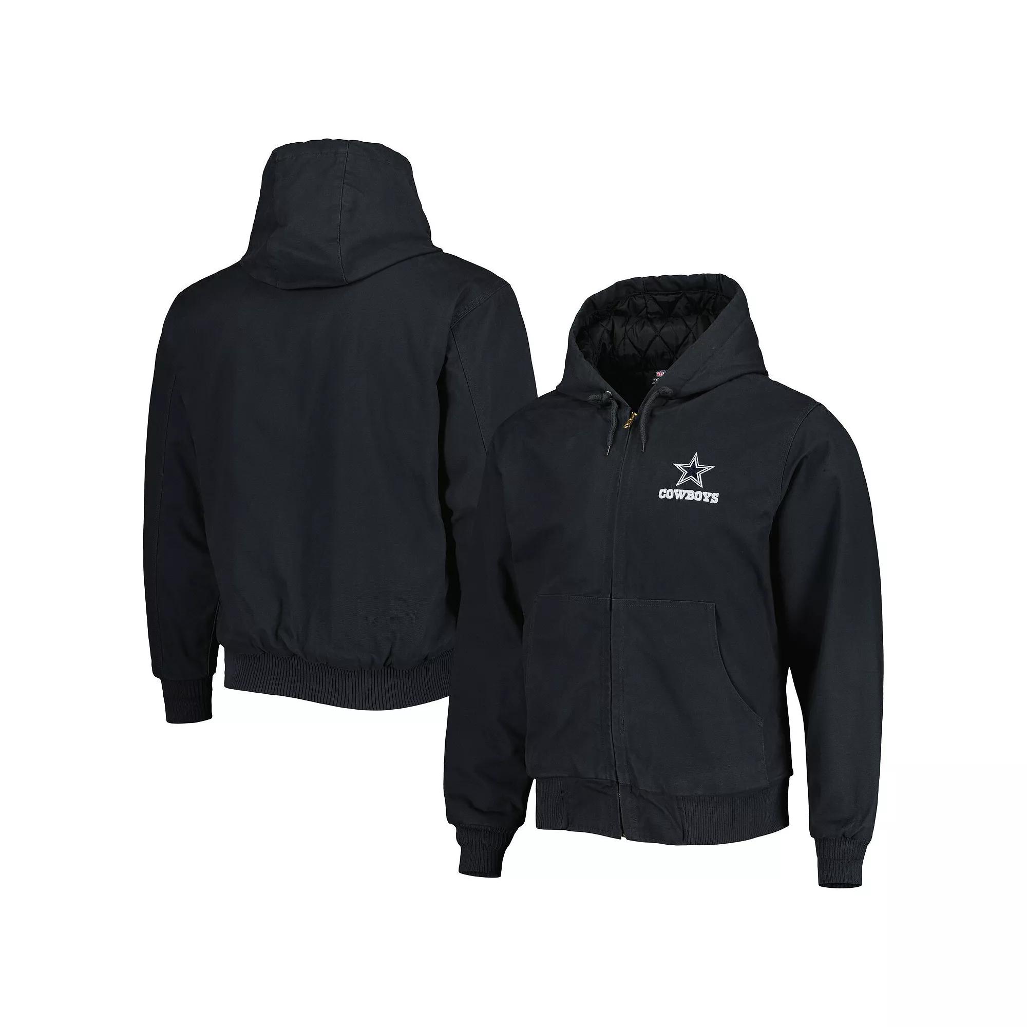 Men's Dunbrooke Charcoal Dallas Cowboys Big & Tall Dakota Canvas Hoodie Full-Zip Jacket,  Product Image