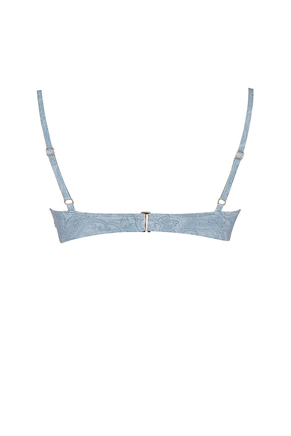 Antibes  blue paisley underwired bikini top Product Image