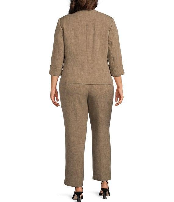 Kasper Plus Size Fly Front Slim Fit Pants Product Image