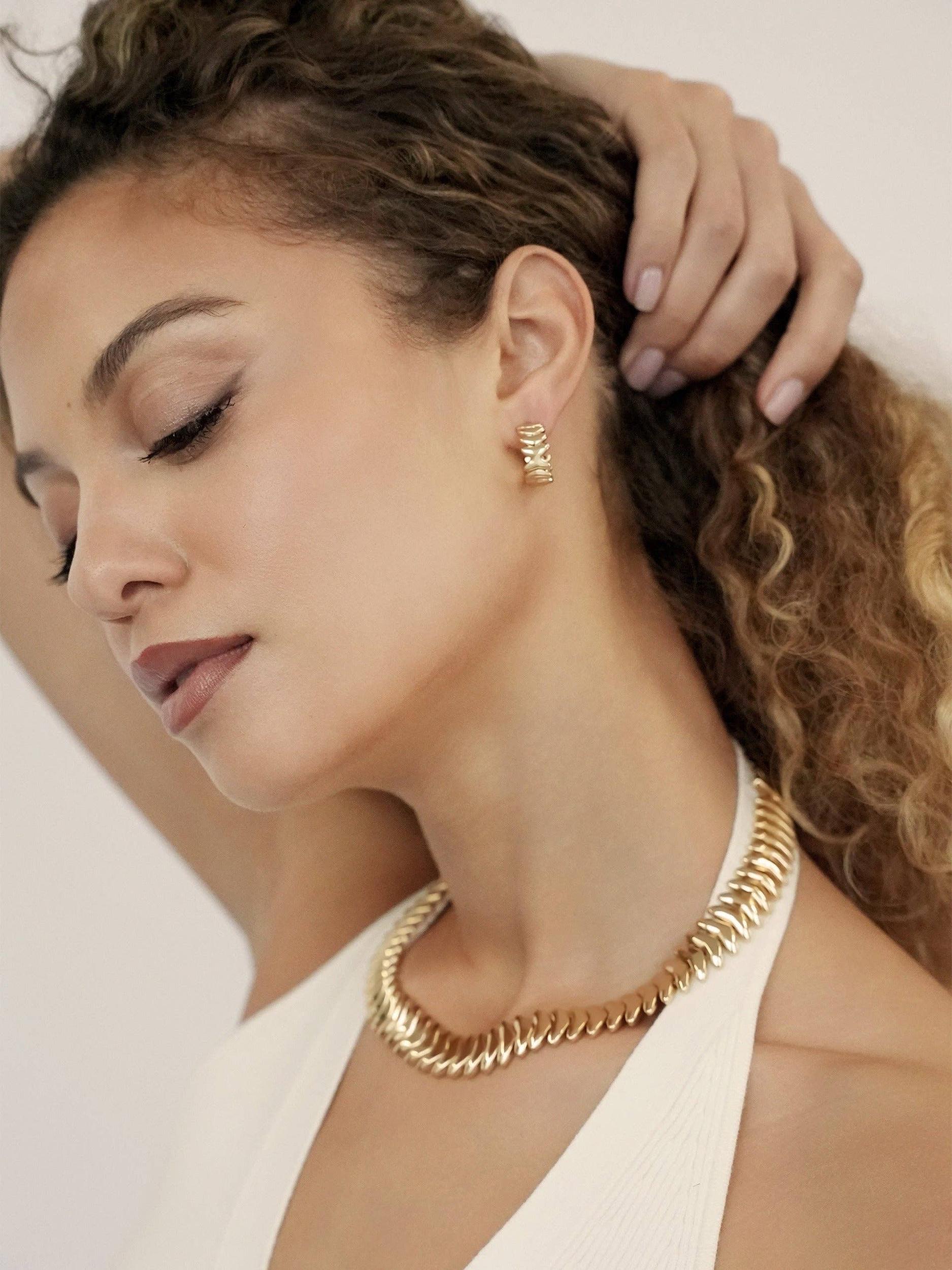 Small Metal Moderna Hoops Product Image