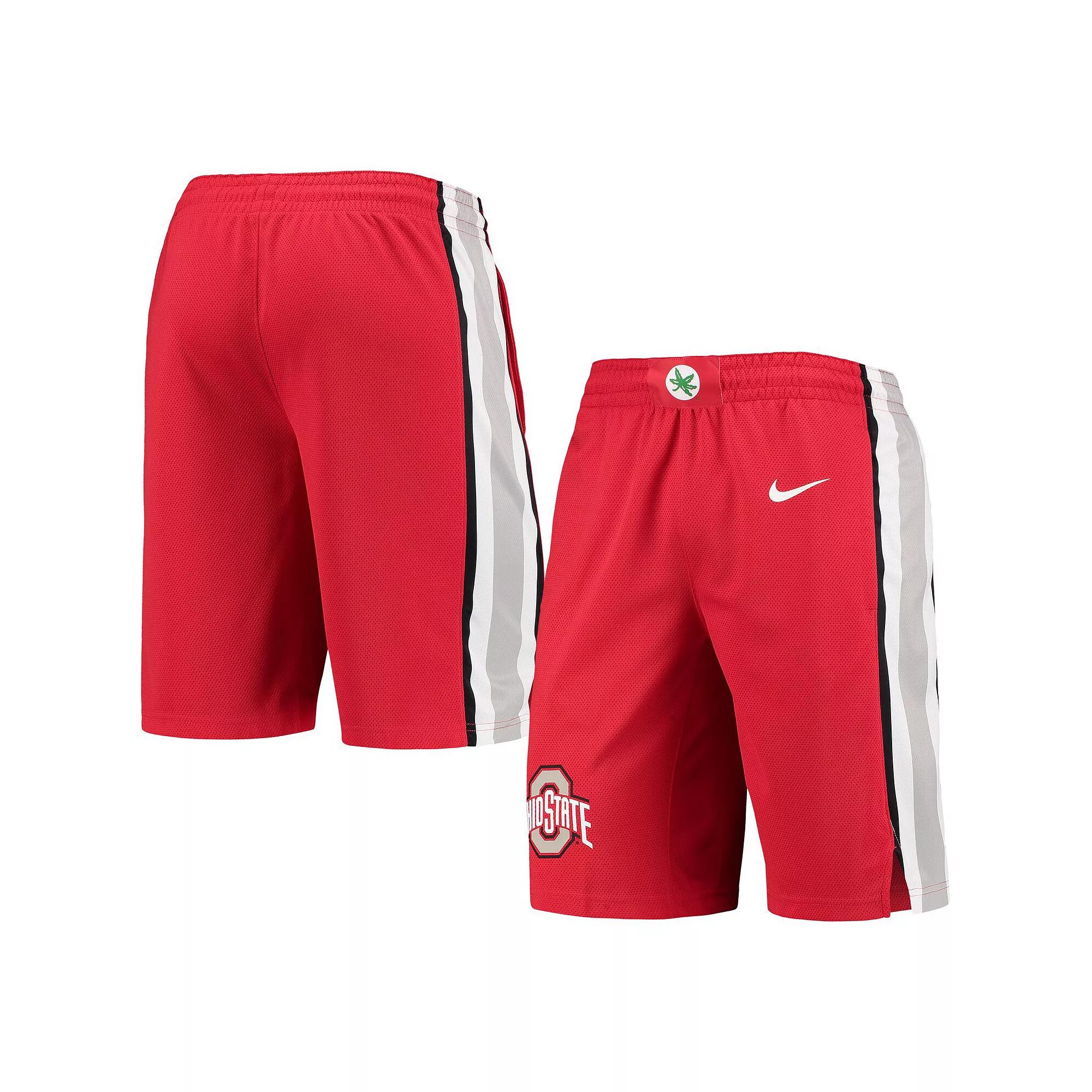 Men's Nike Scarlet Ohio State Buckeyes Replica Performance Basketball Shorts, Size: Large, Red Product Image