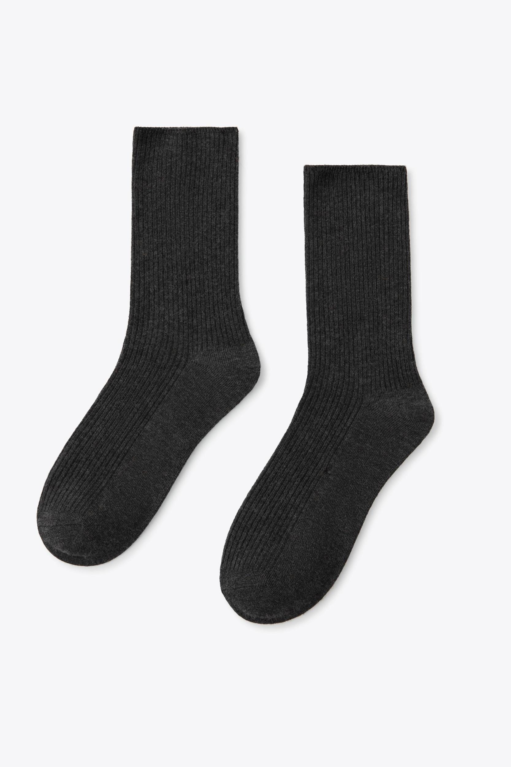 METALLIC THREAD RIBBED SOCKS Product Image