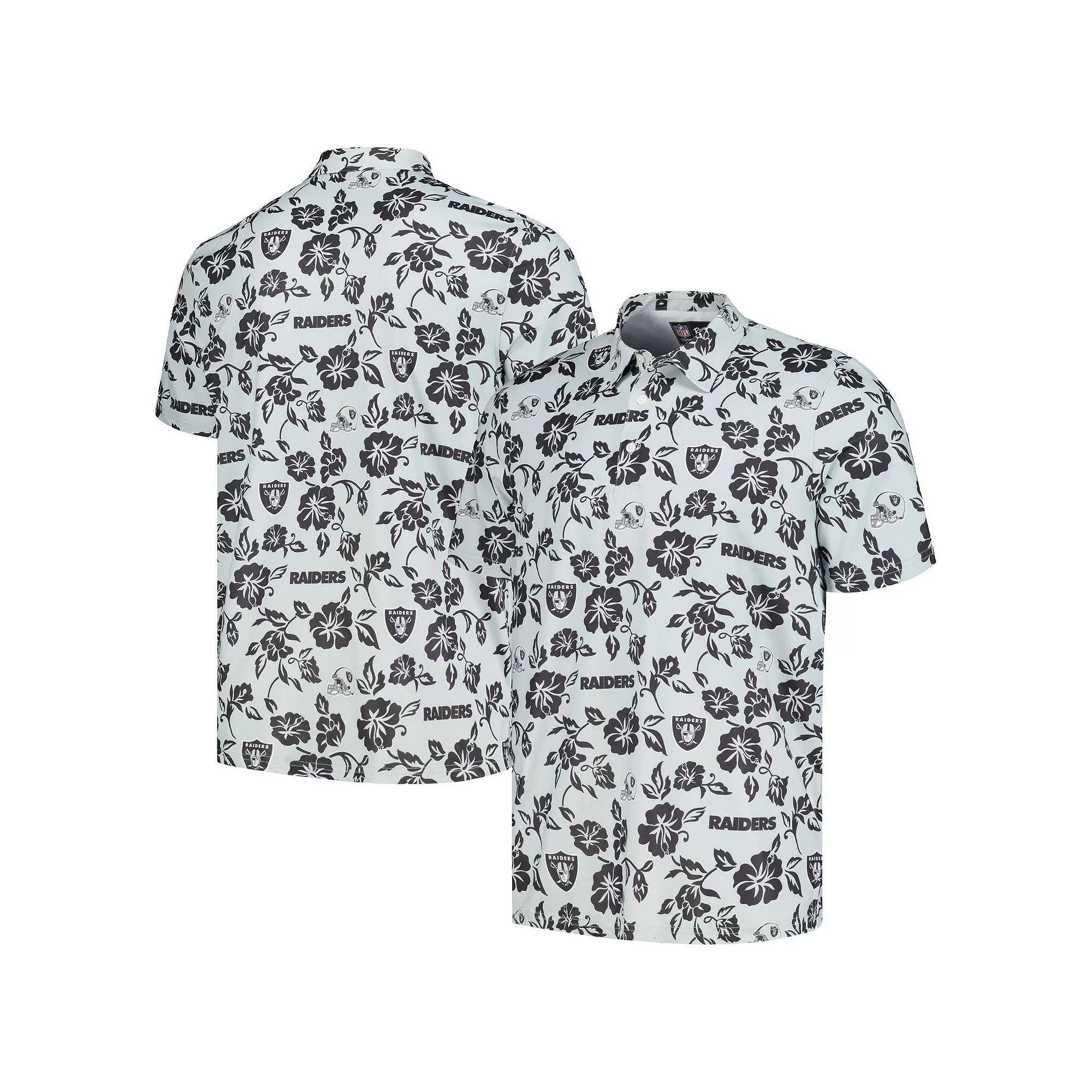 Men's Reyn Spooner Silver Las Vegas Raiders Pua Performance Polo, Size: 3XL, Lvr Silver Product Image