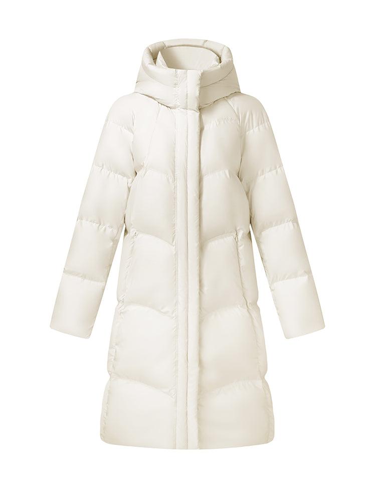 Cocoon Hooded Zip-Up Long Goose Down Coat Product Image