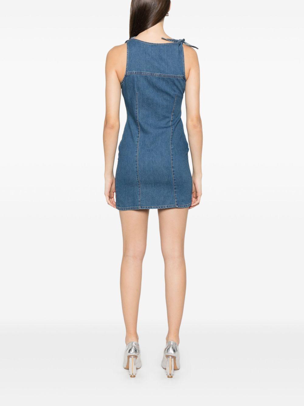 asymmetric flower-detail mini dress Product Image