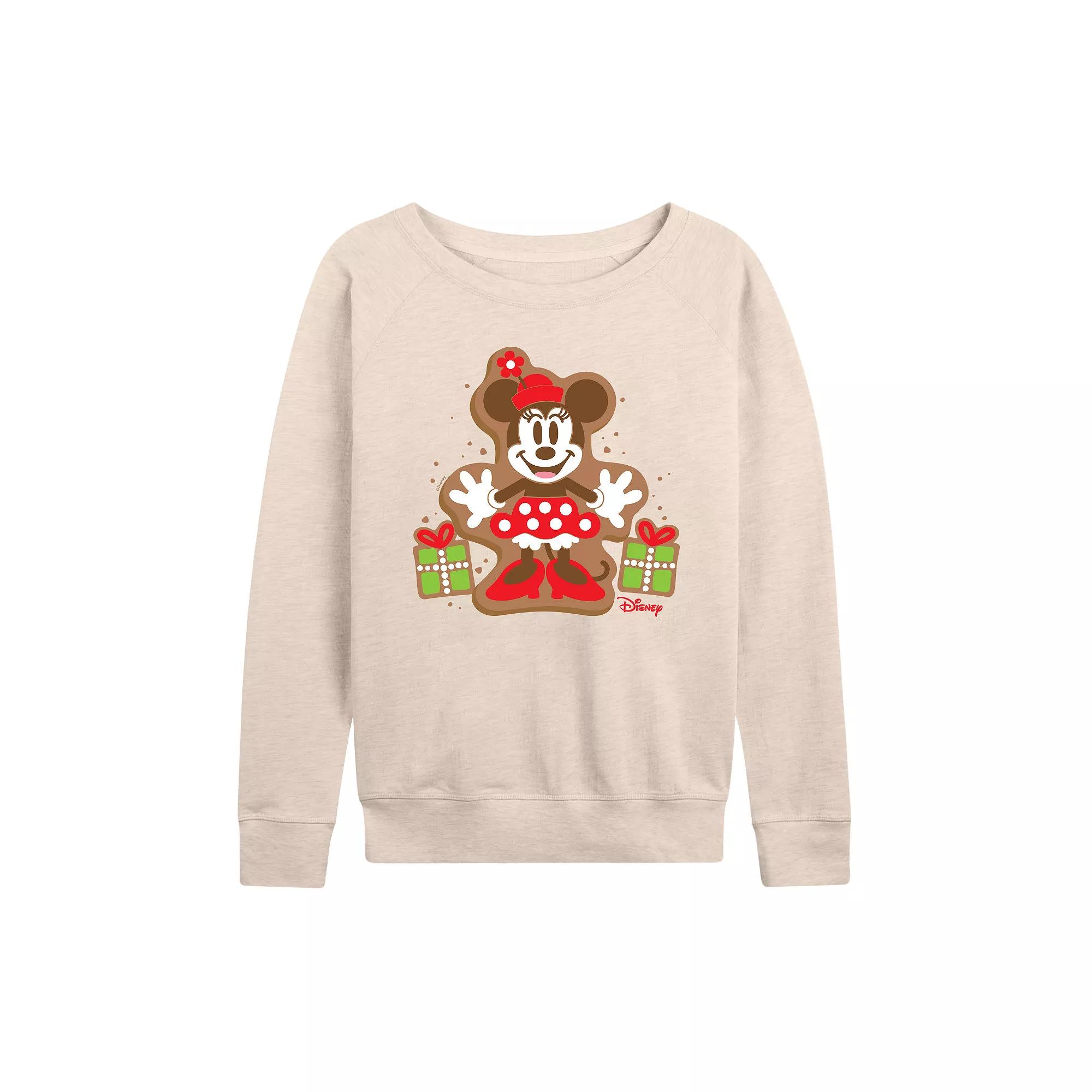 Disney's Minnie Mouse Women's Cookie French Terry Long Sleeve Tee,  Product Image