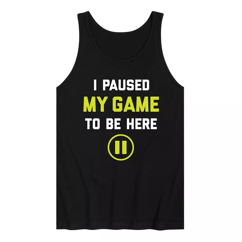 Men's I Paused My Game To Be Here Video Game Graphic Tank Top,  Product Image