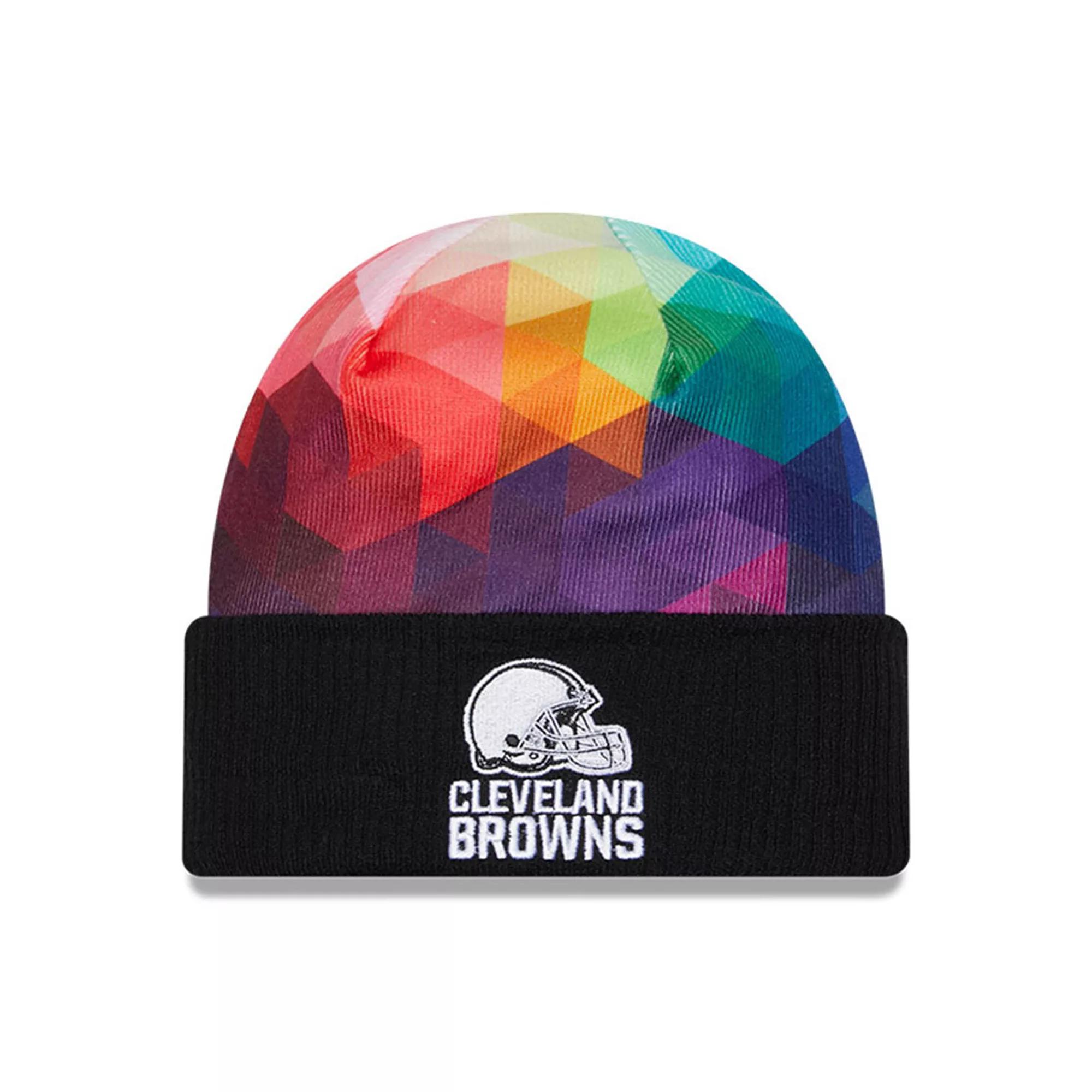 Men's New Era  Black Cleveland Browns 2023 NFL Crucial Catch Cuffed Knit Hat Product Image