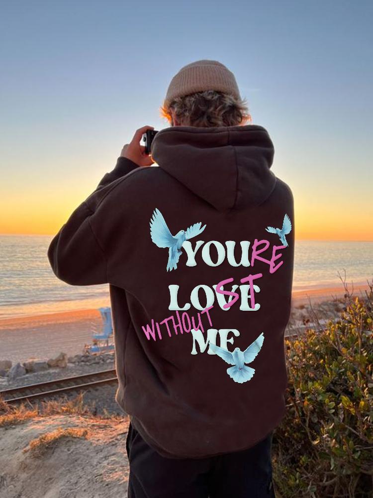 Sopula You're Lost Without Me & Peace Dove Graphic Hoodie Product Image