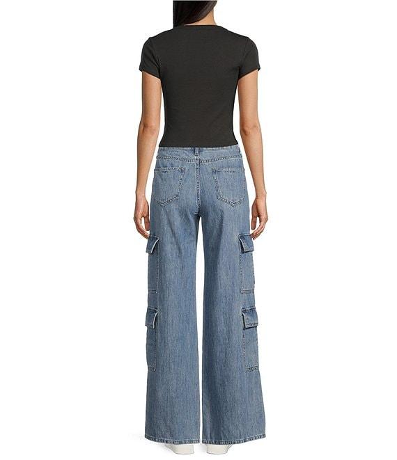 Prosperity Denim High Rise Denim Cargo Jeans Product Image