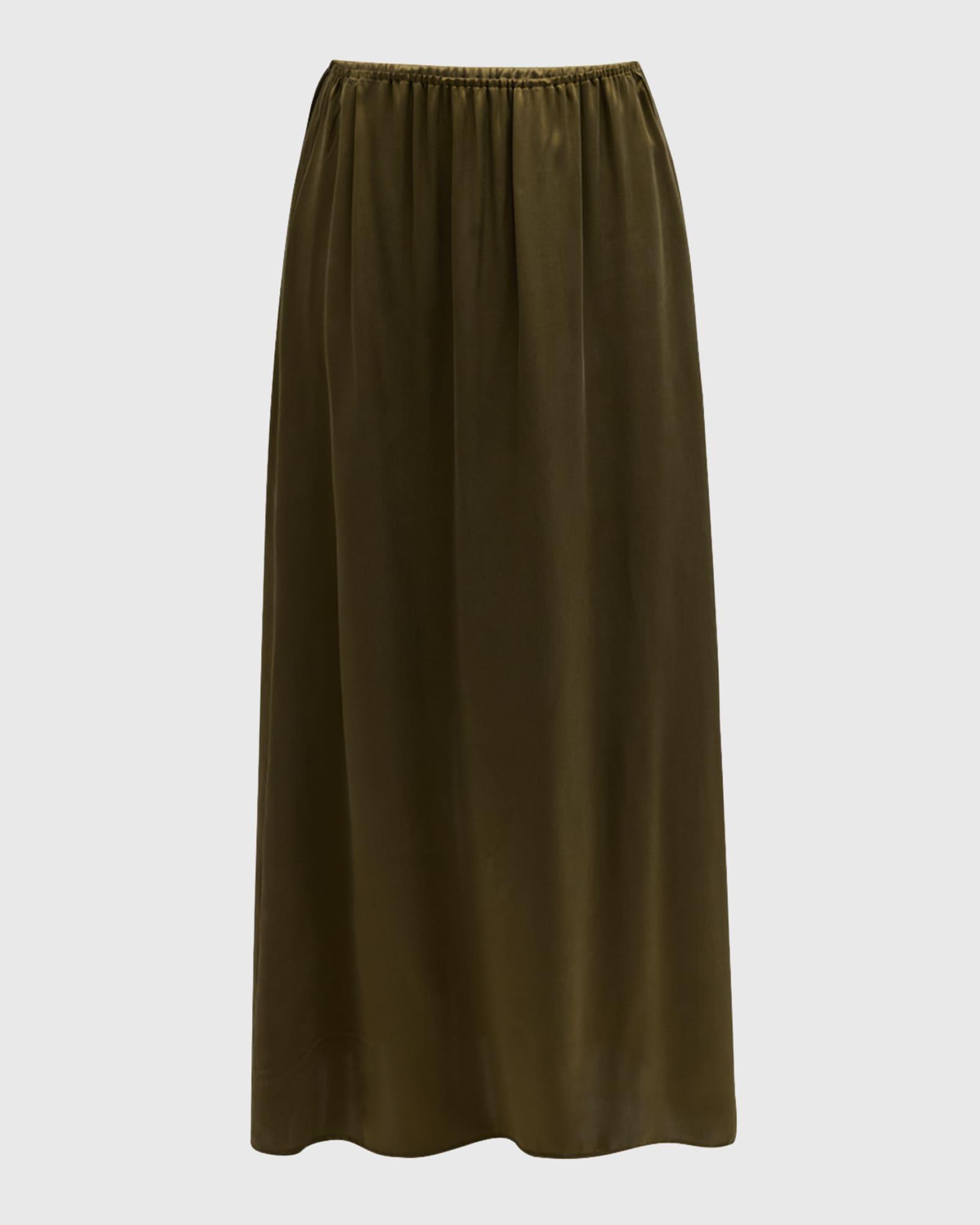 Sela A-Line Silk Maxi Skirt Product Image